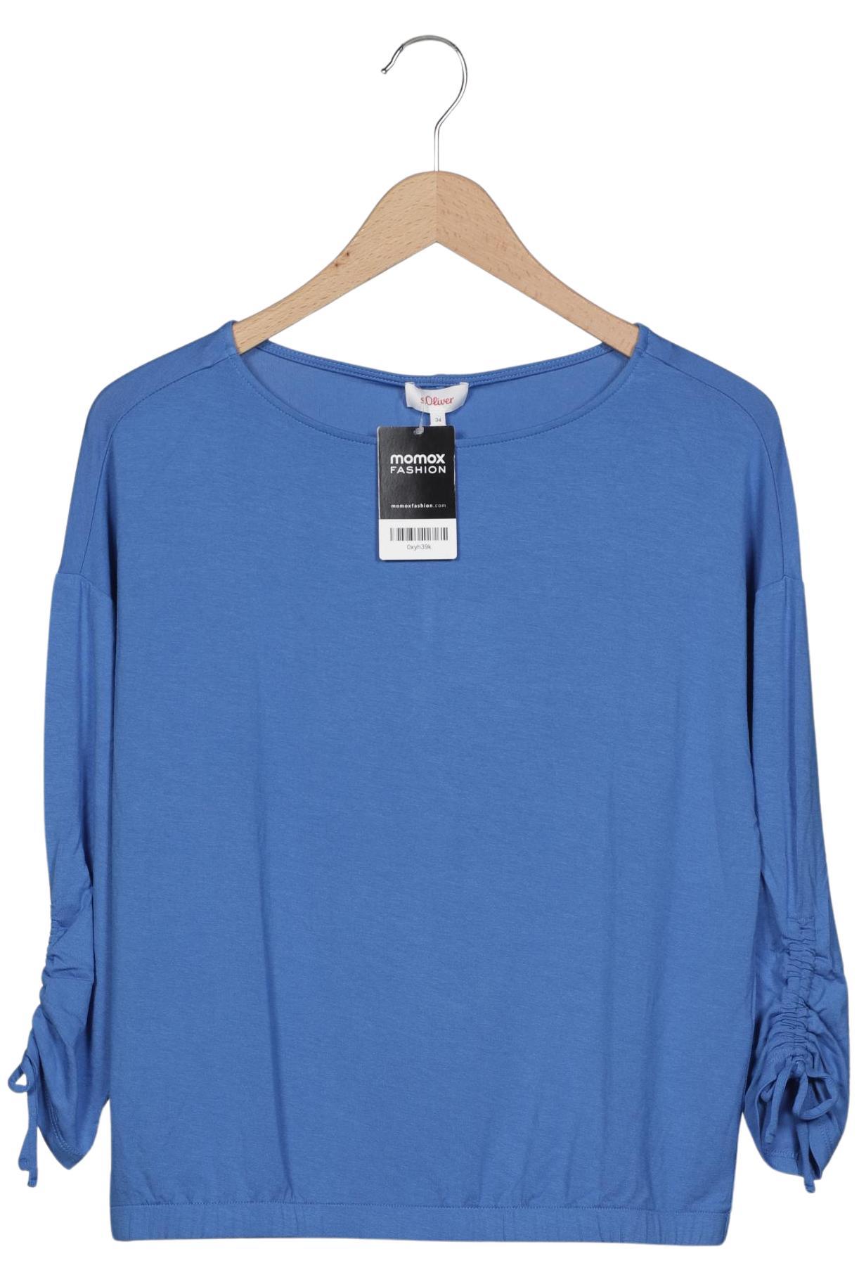 

s.Oliver Damen Langarmshirt, blau, Gr. 34