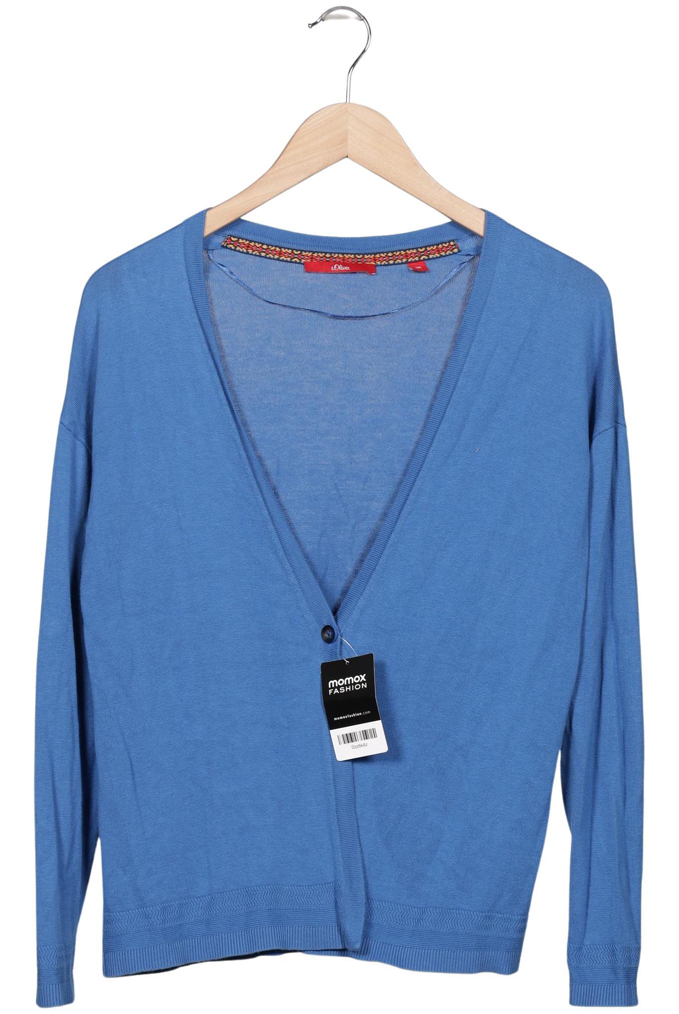 

s.Oliver Damen Strickjacke, blau, Gr. 36