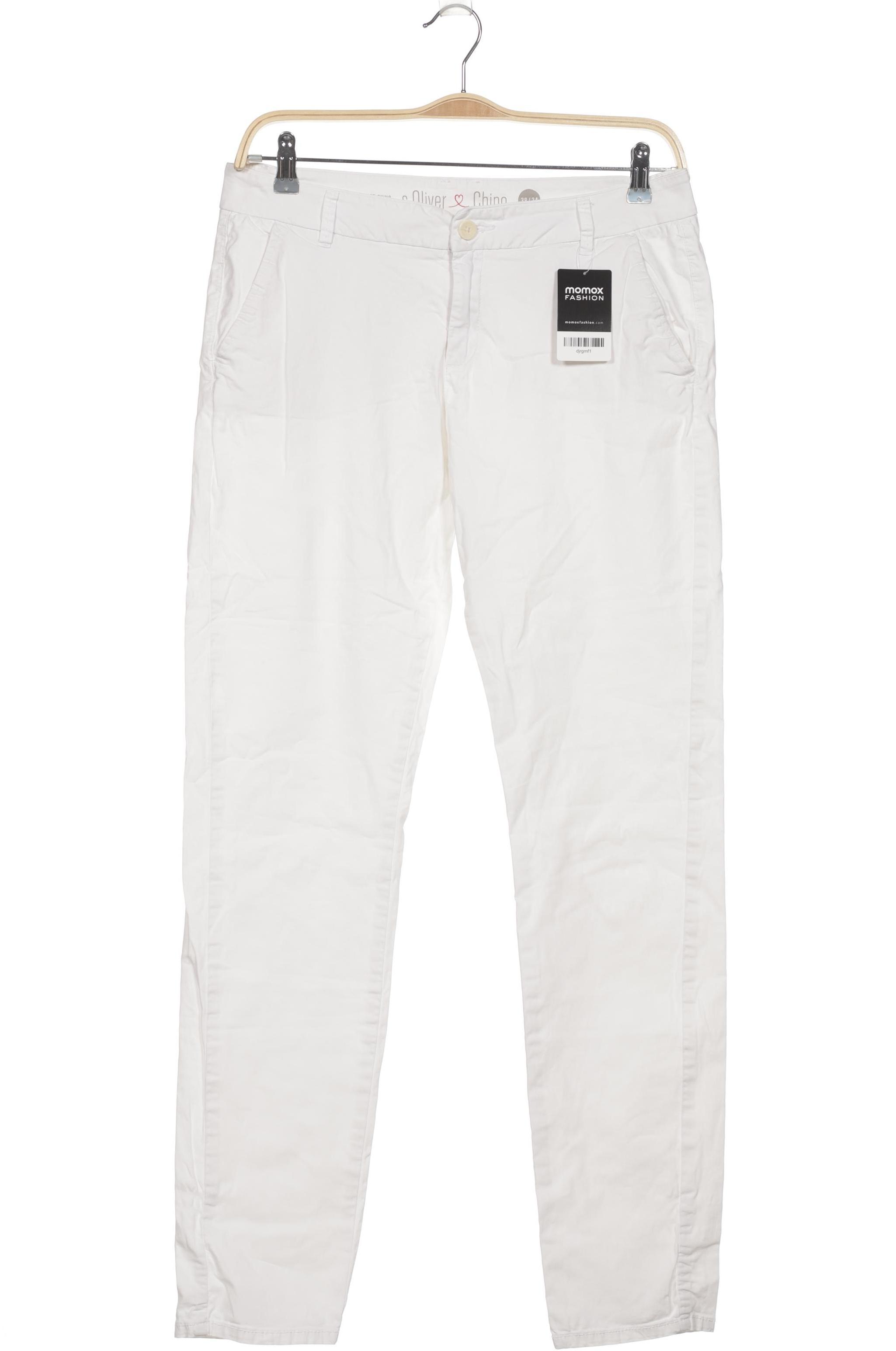 

s.Oliver Damen Stoffhose, weiß, Gr. 38