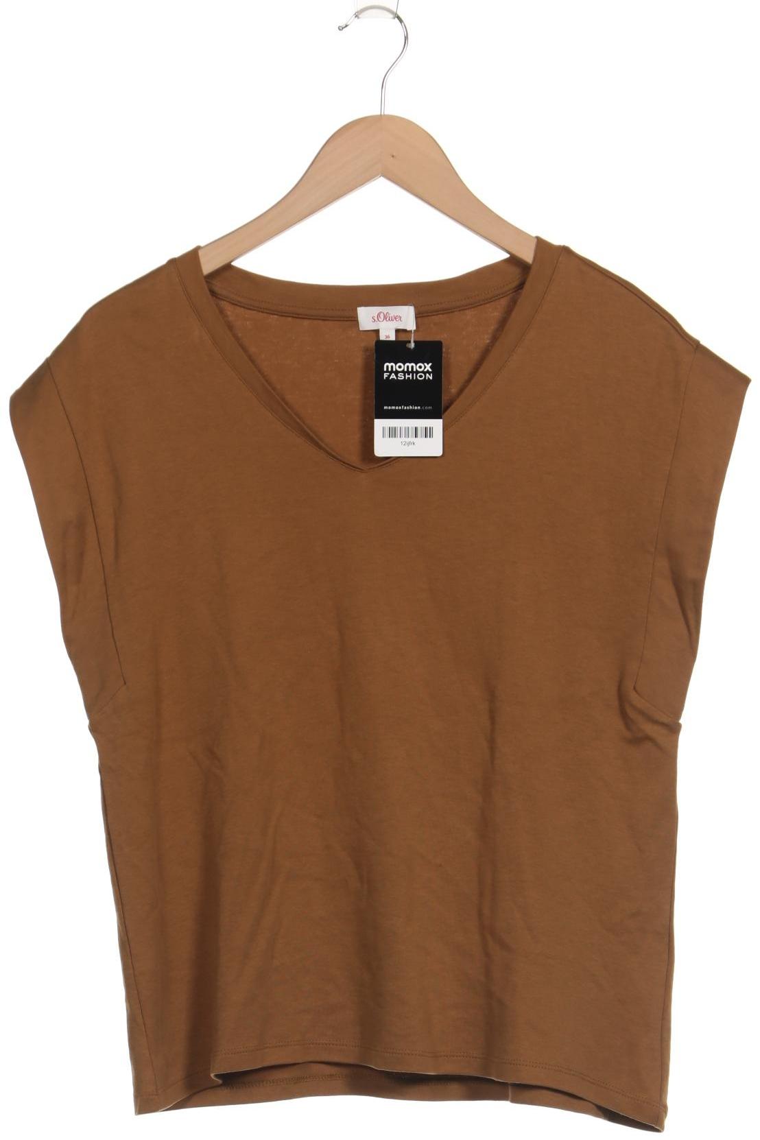 

s.Oliver Damen T-Shirt, braun, Gr. 36