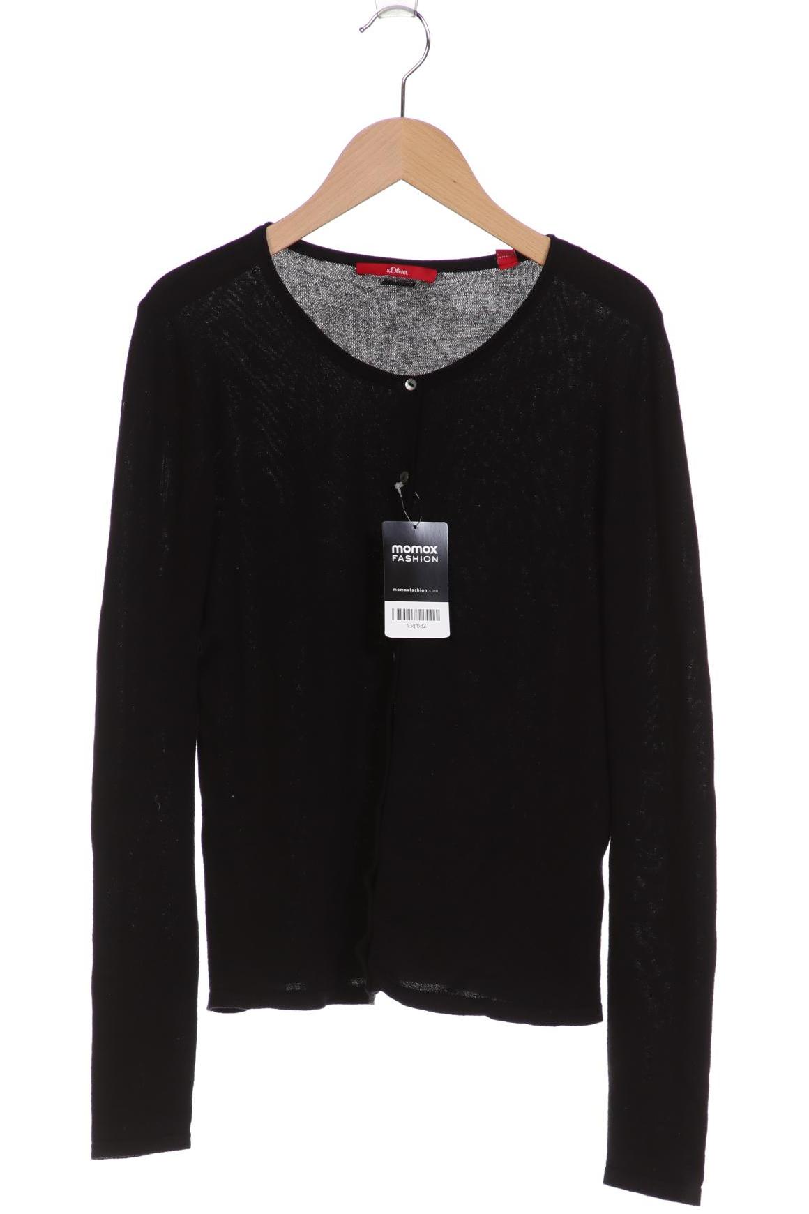 

s.Oliver Damen Strickjacke, schwarz, Gr. 36