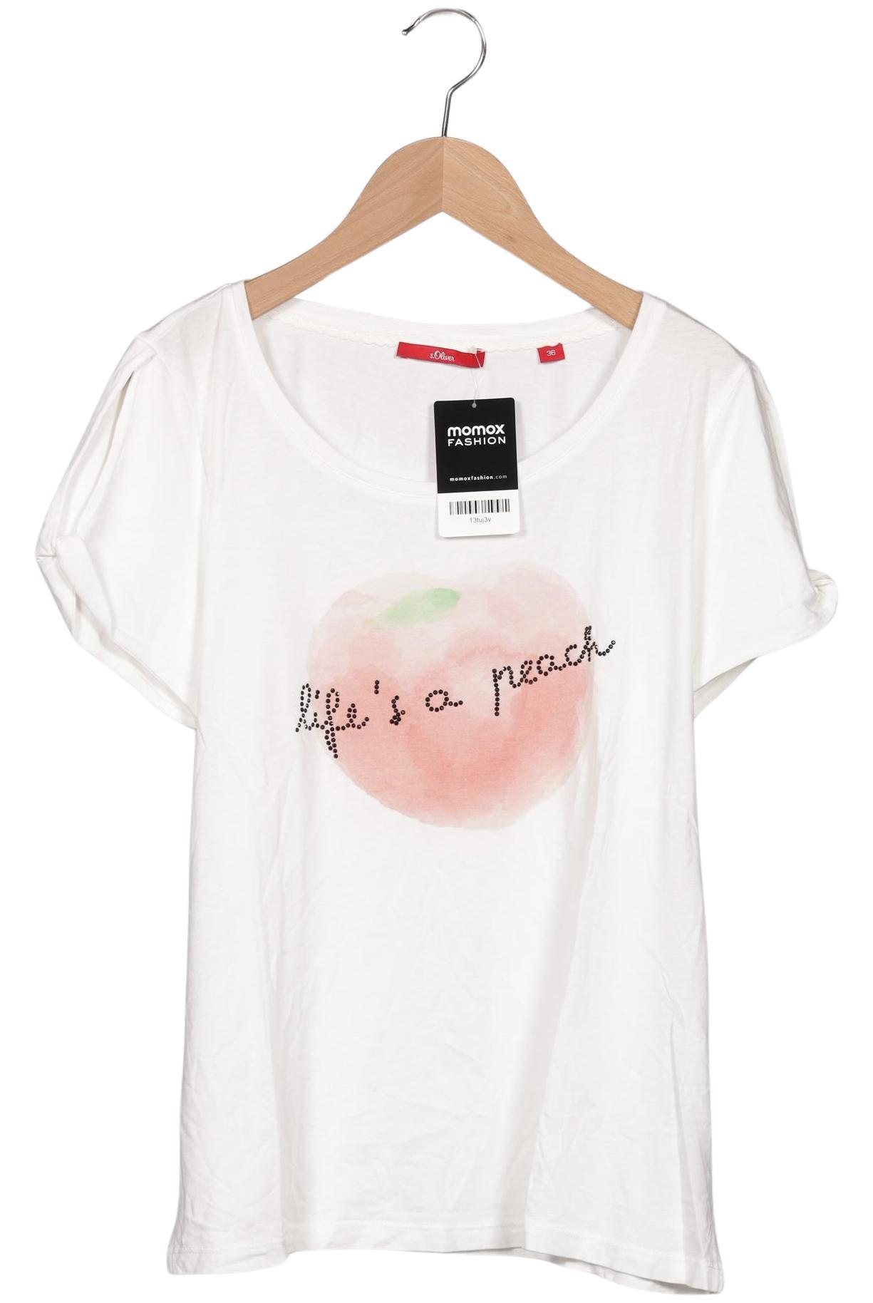 

s.Oliver Damen T-Shirt, cremeweiß, Gr. 36