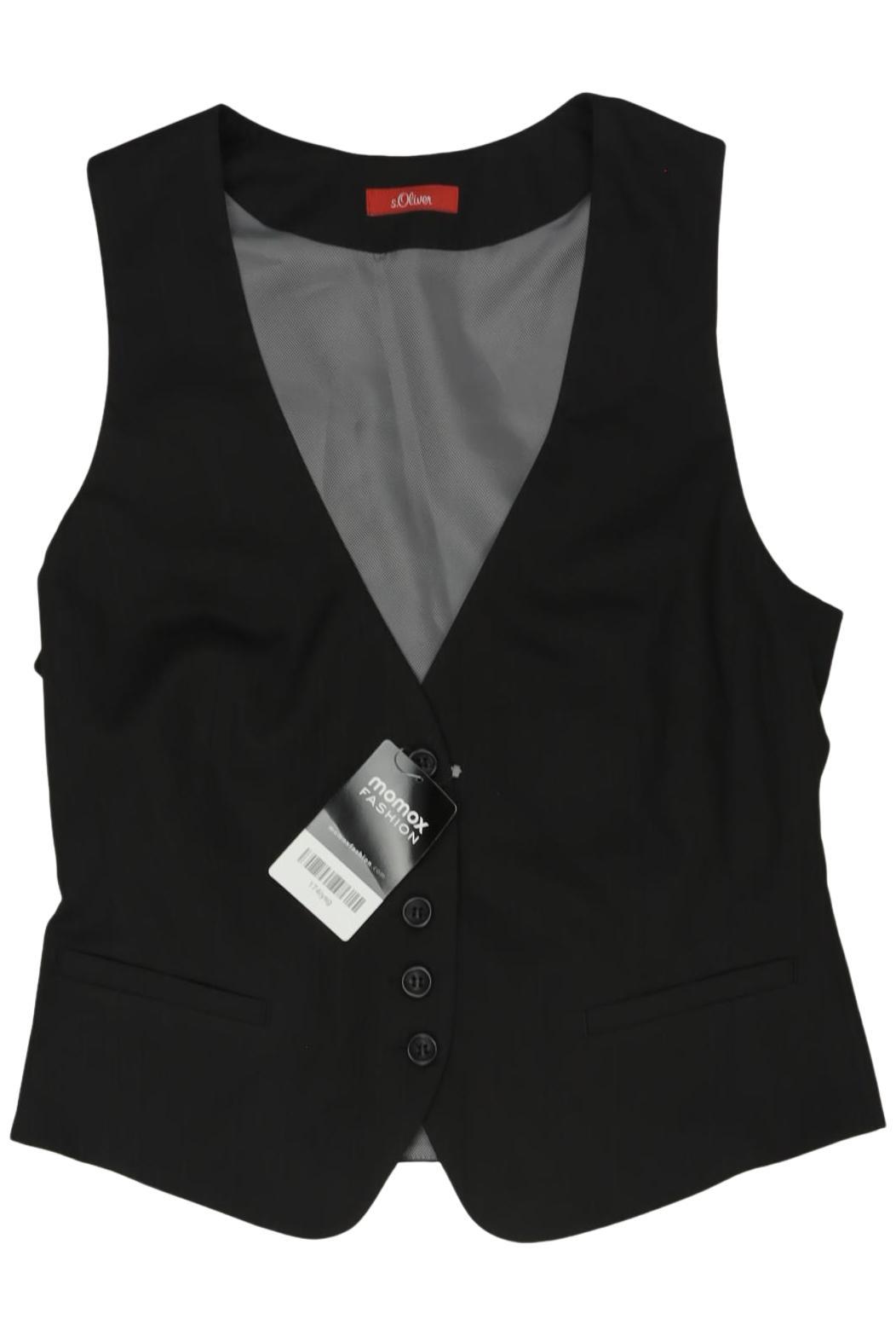 

s.Oliver Damen Weste, schwarz, Gr. 36