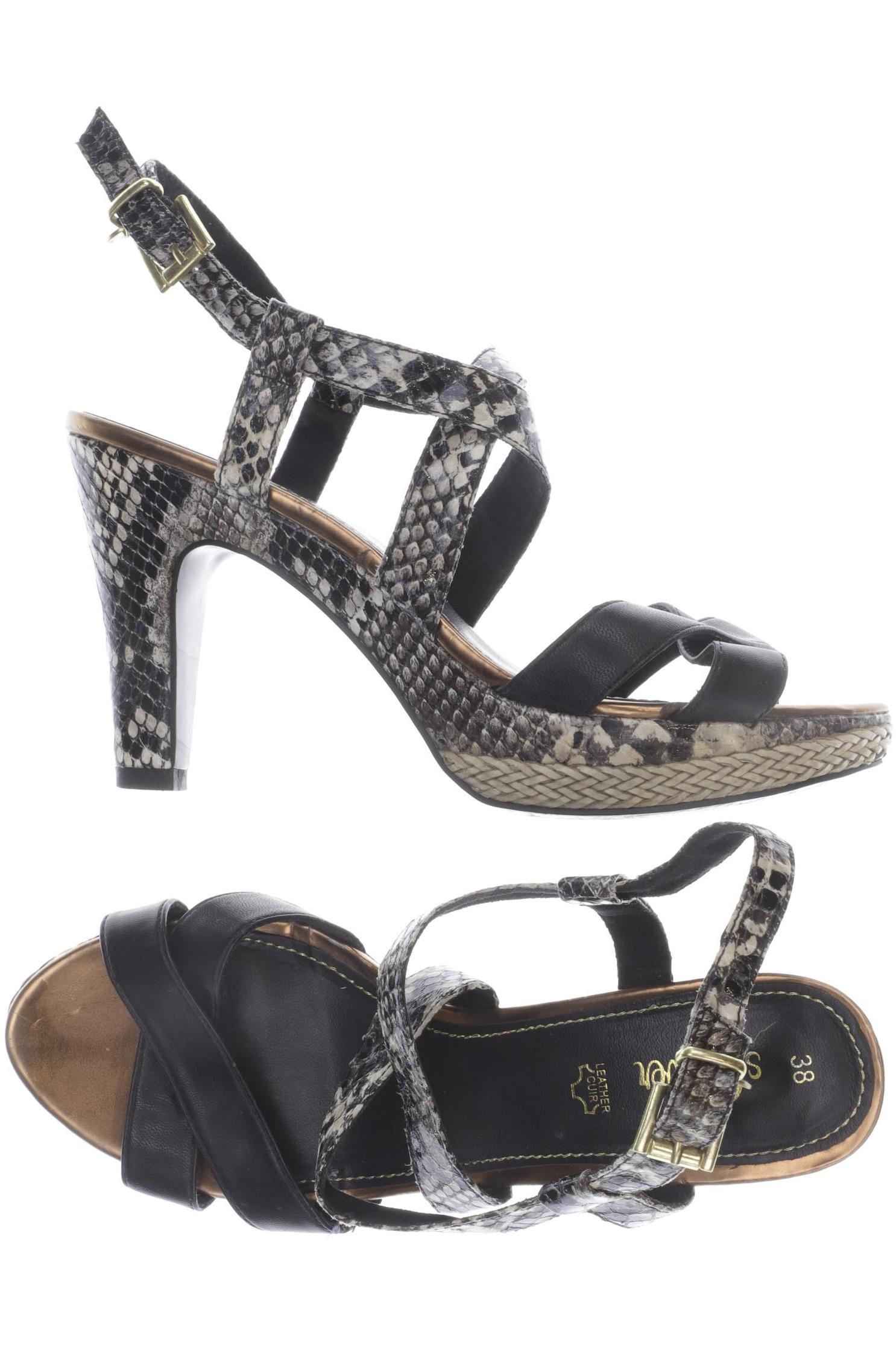 

s.Oliver Damen Sandale, schwarz, Gr. 38