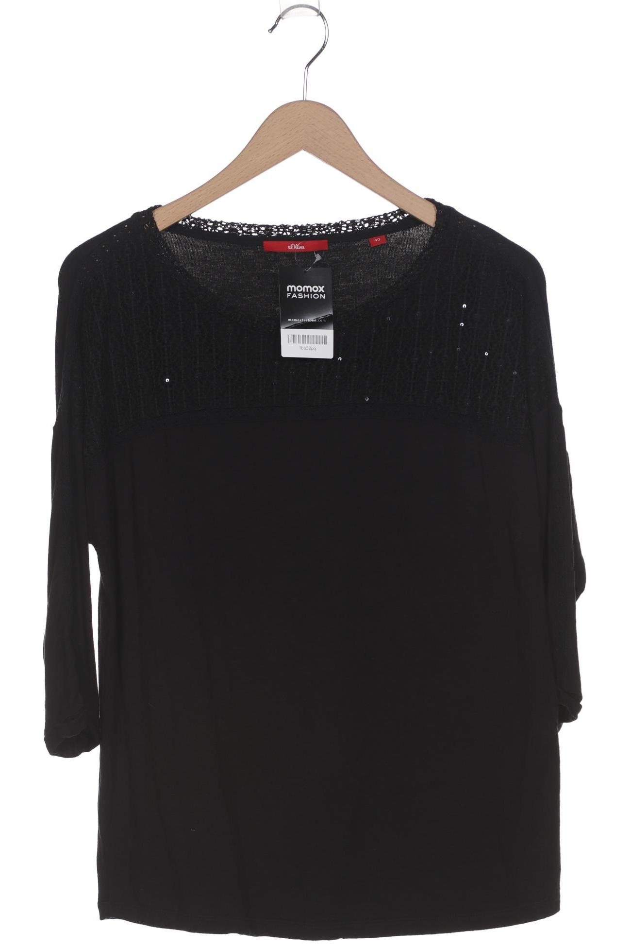 

s.Oliver Damen Langarmshirt, schwarz, Gr. 40
