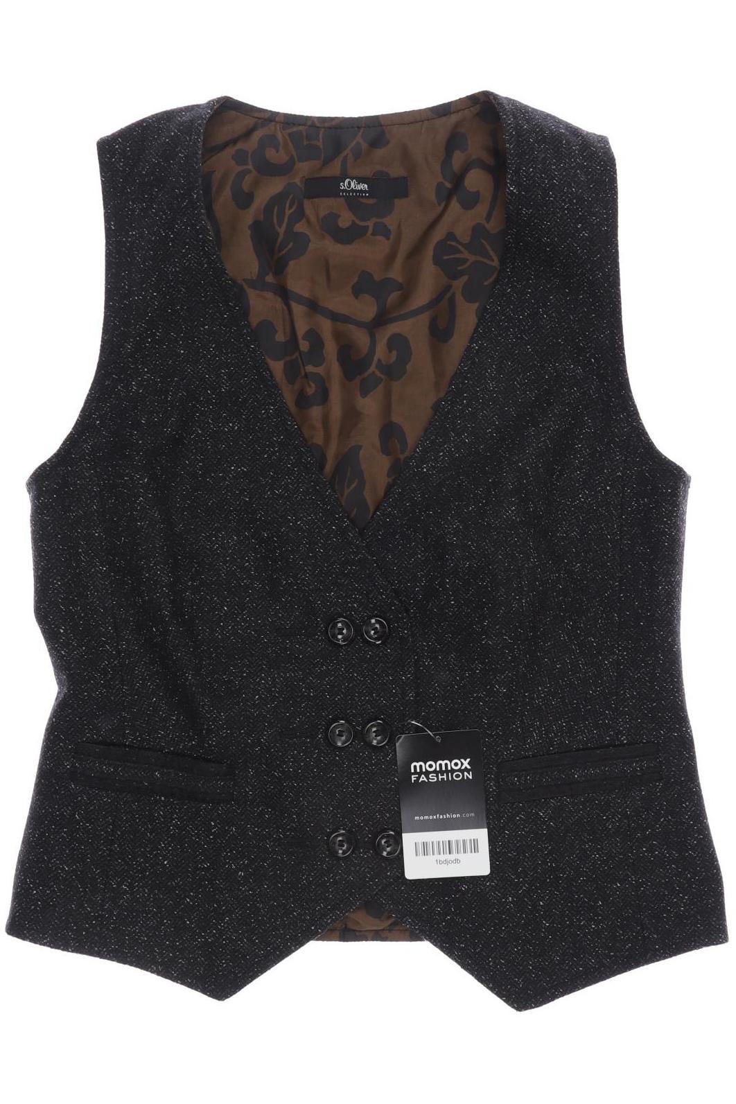 

s.Oliver Damen Weste, schwarz, Gr. 36
