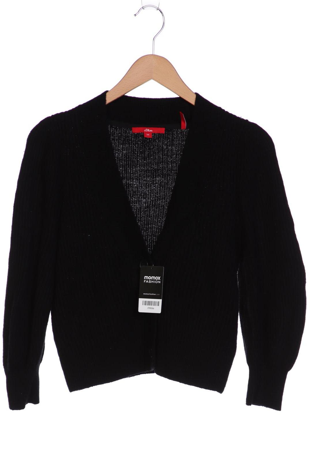 

s.Oliver Damen Strickjacke, schwarz, Gr. 34