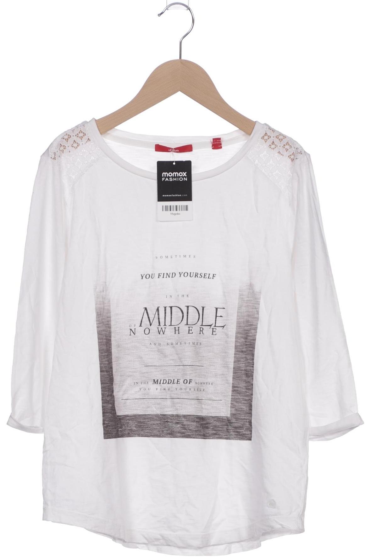 

s.Oliver Damen Langarmshirt, cremeweiß, Gr. 36