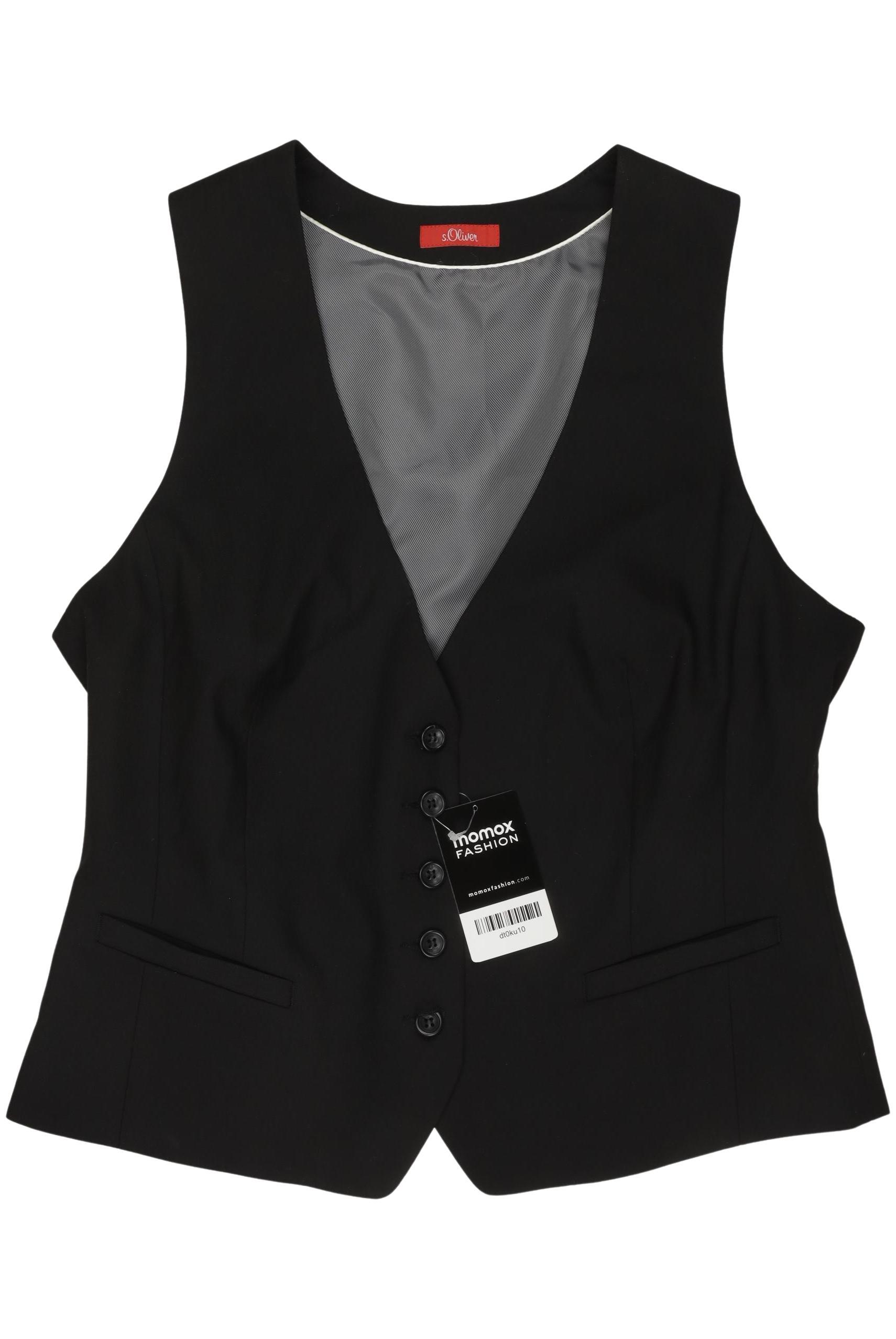 

s.Oliver Damen Weste, schwarz, Gr. 42