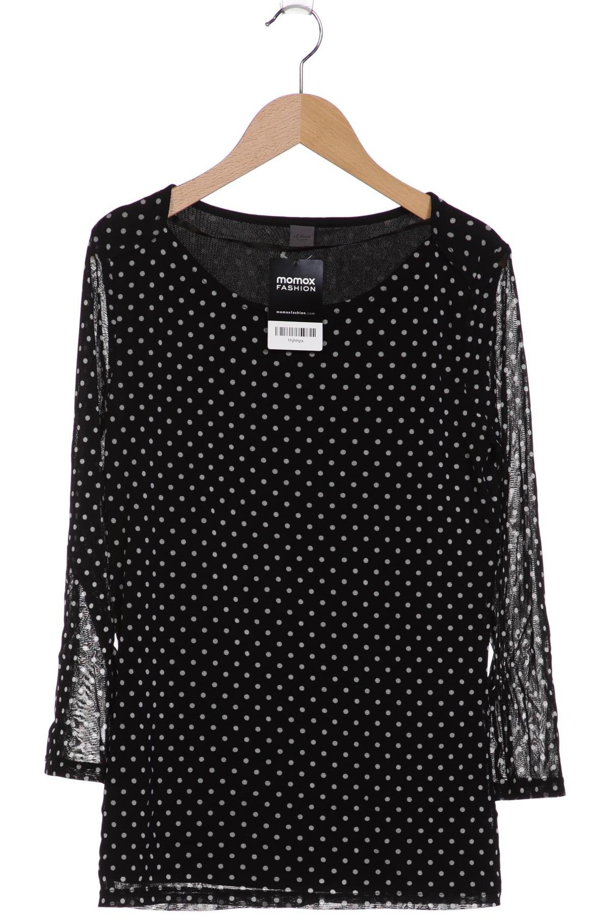 

s.Oliver Damen Langarmshirt, schwarz, Gr. 38