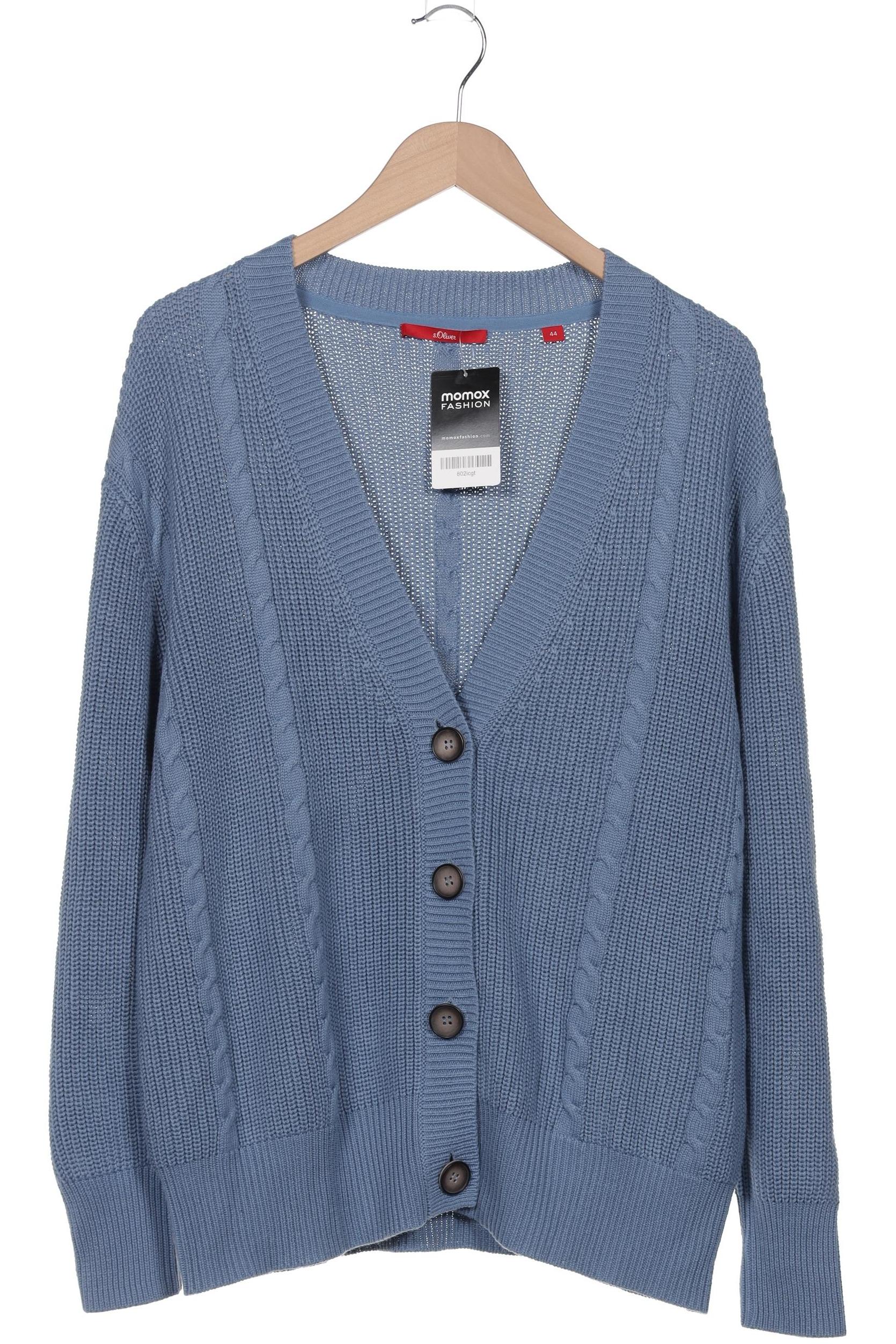 

s.Oliver Damen Strickjacke, blau, Gr. 44