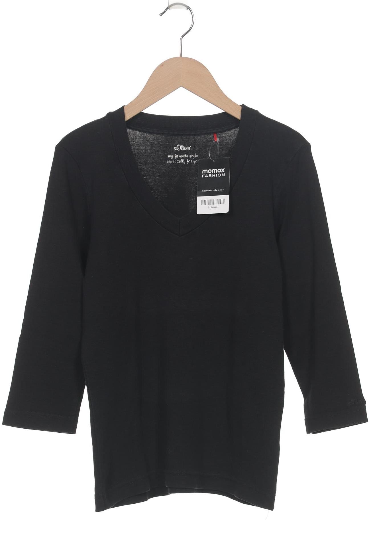 

s.Oliver Damen Langarmshirt, schwarz, Gr. 36