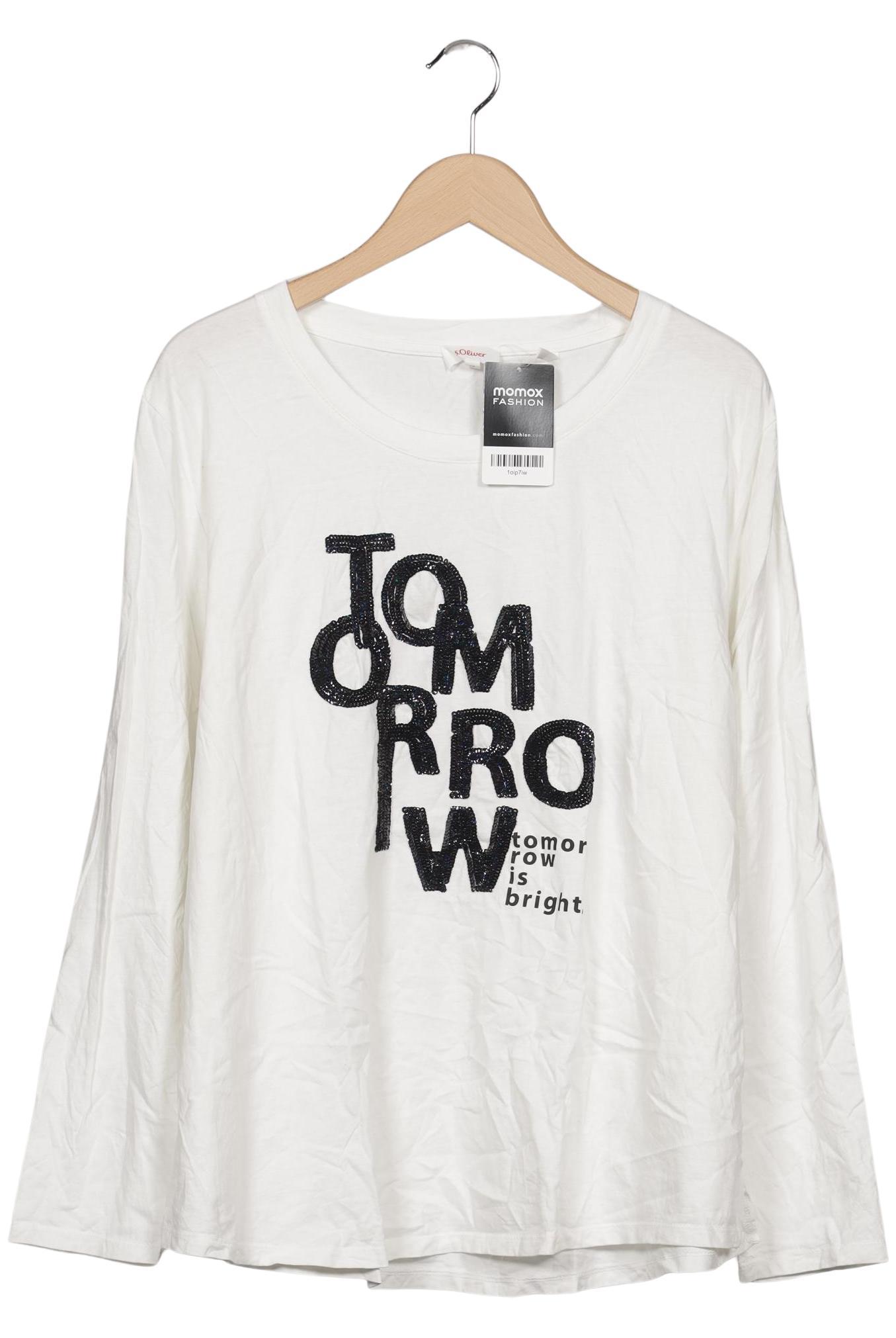 

s.Oliver Damen Langarmshirt, weiß, Gr. 48