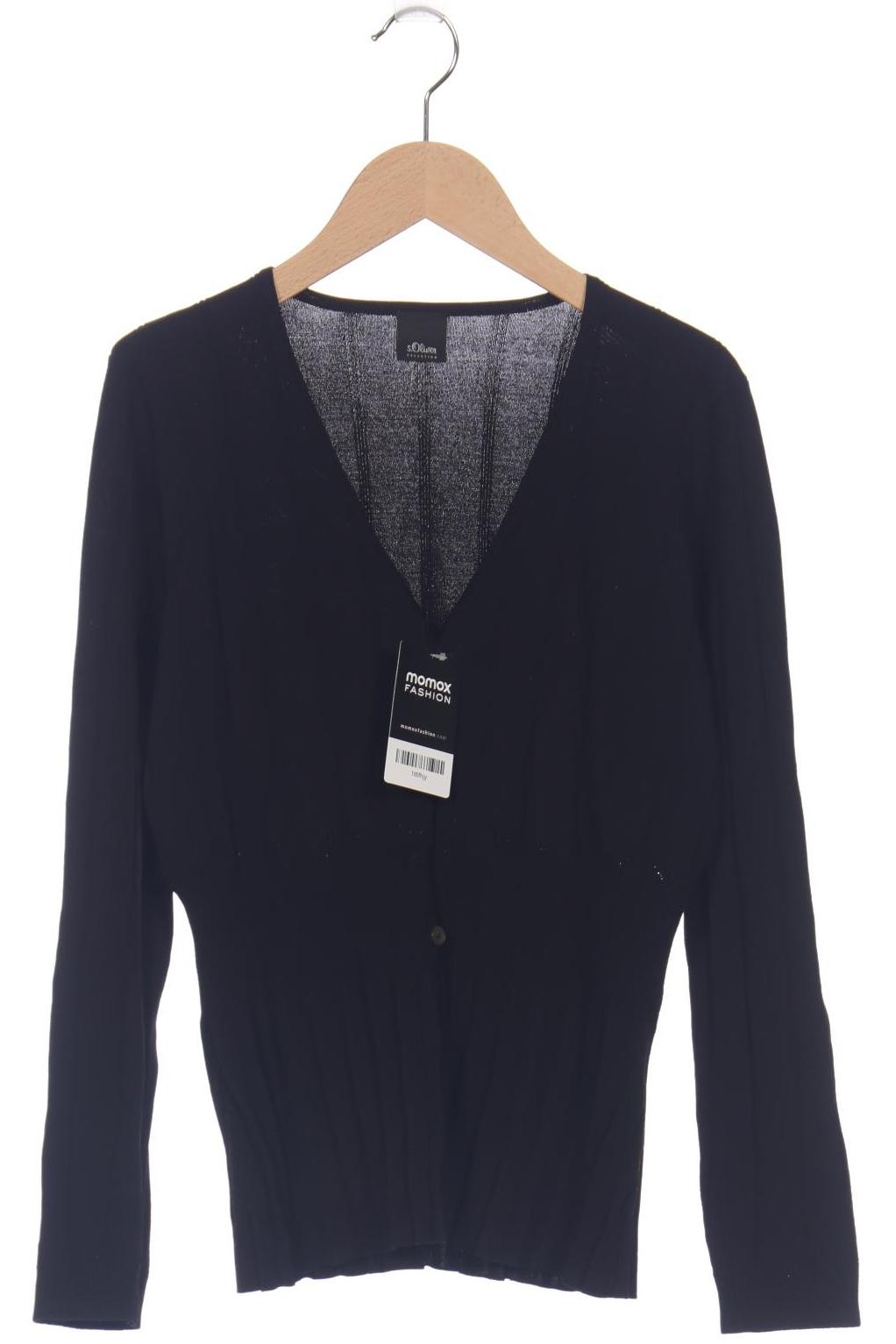 

s.Oliver Damen Strickjacke, schwarz, Gr. 40