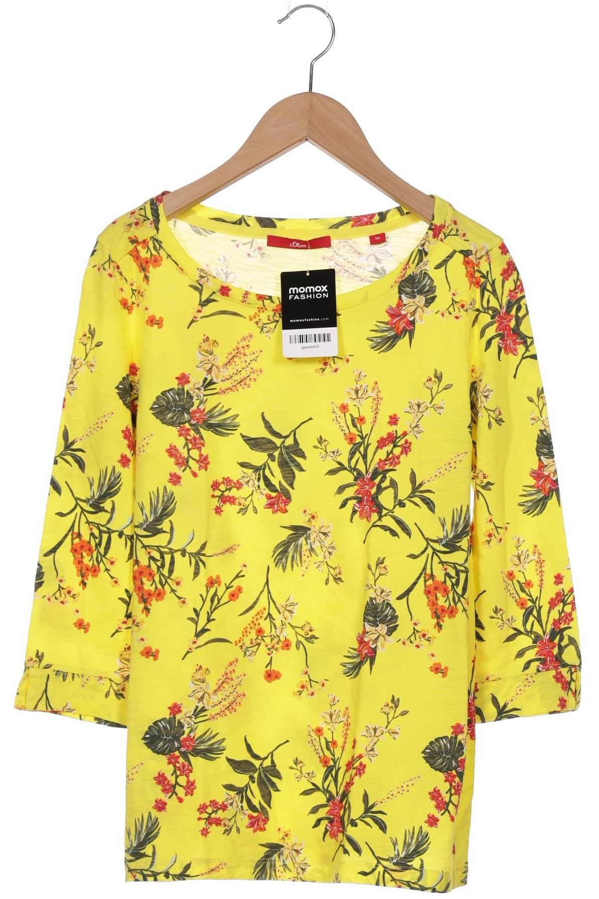 

s.Oliver Damen Langarmshirt, gelb, Gr. 36