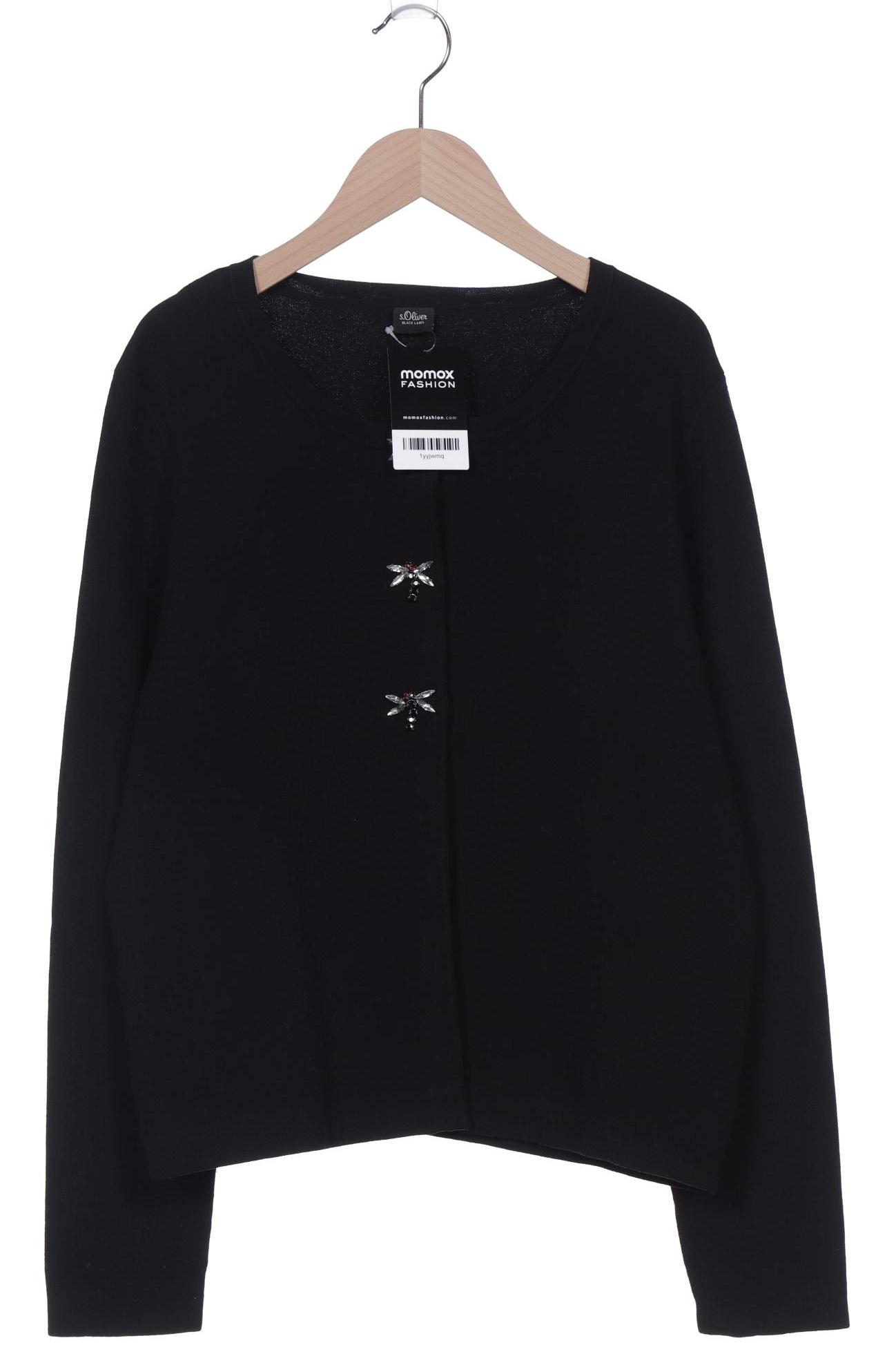 

s.Oliver Damen Strickjacke, schwarz, Gr. 36