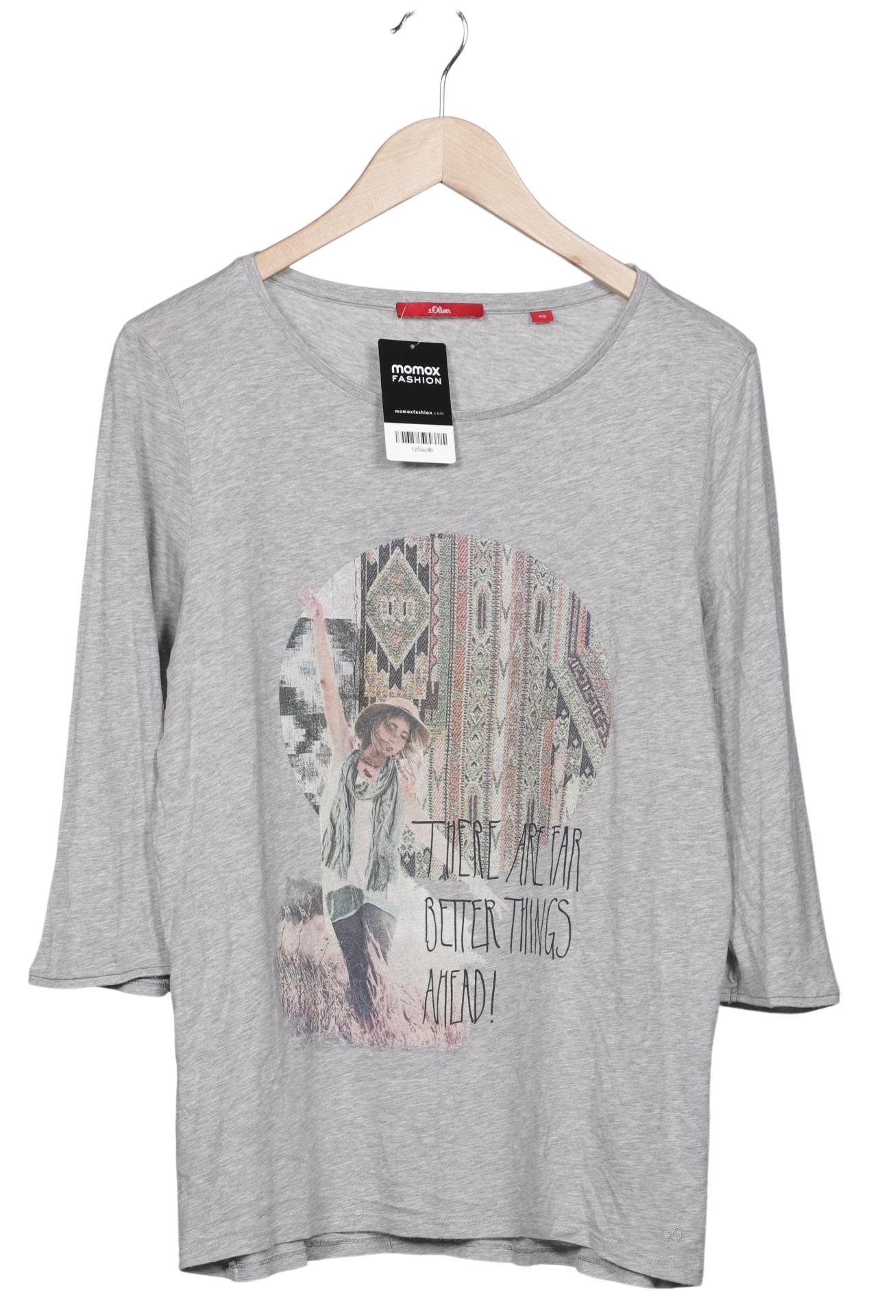 

s.Oliver Damen Langarmshirt, grau, Gr. 40