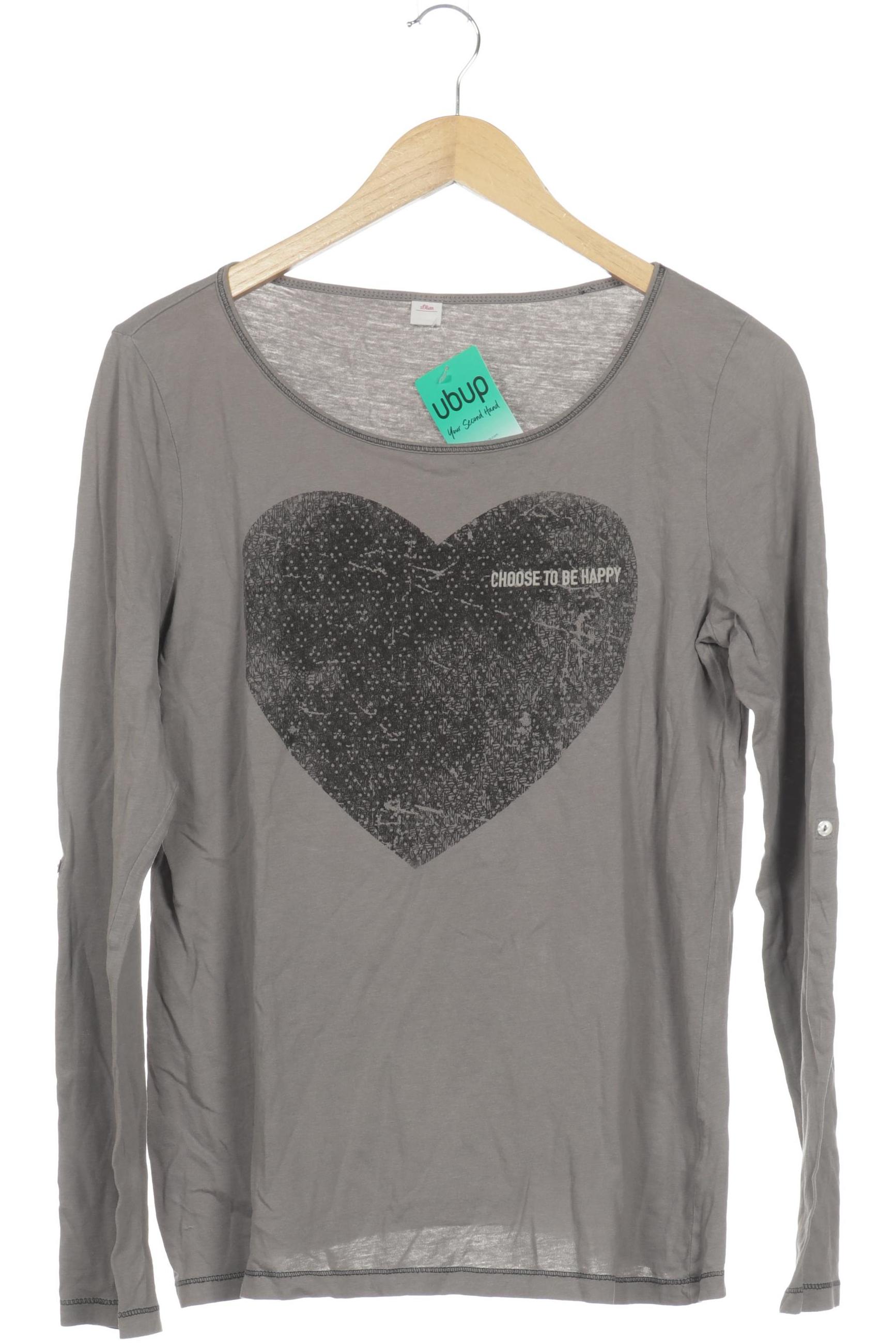 

s.Oliver Damen Langarmshirt, grau, Gr. 38