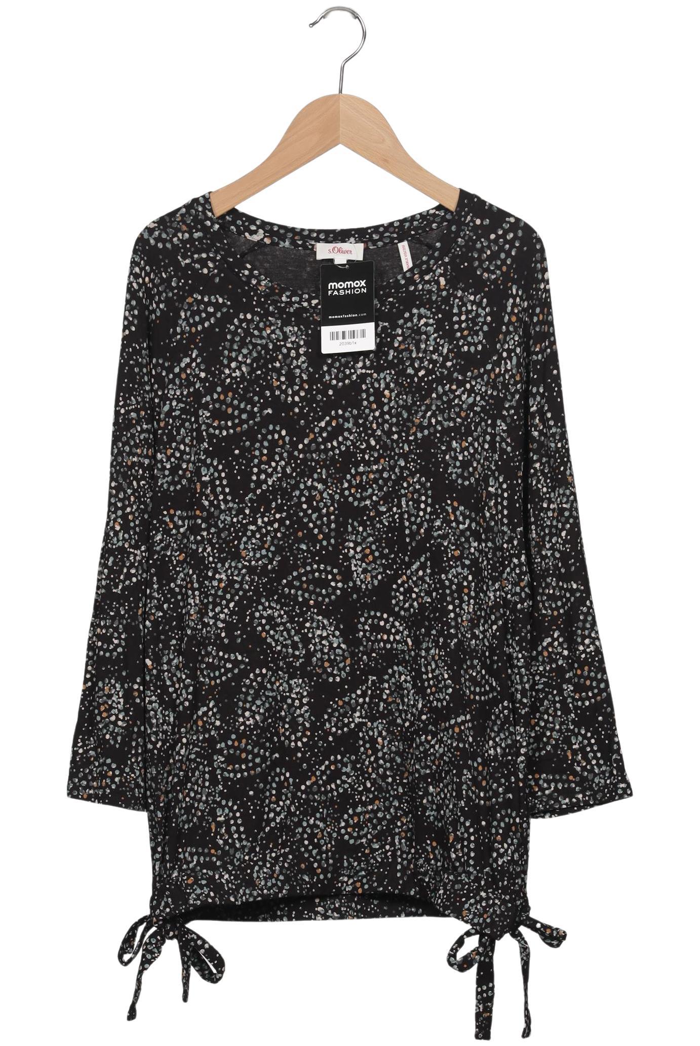 

s.Oliver Damen Langarmshirt, schwarz, Gr. 38