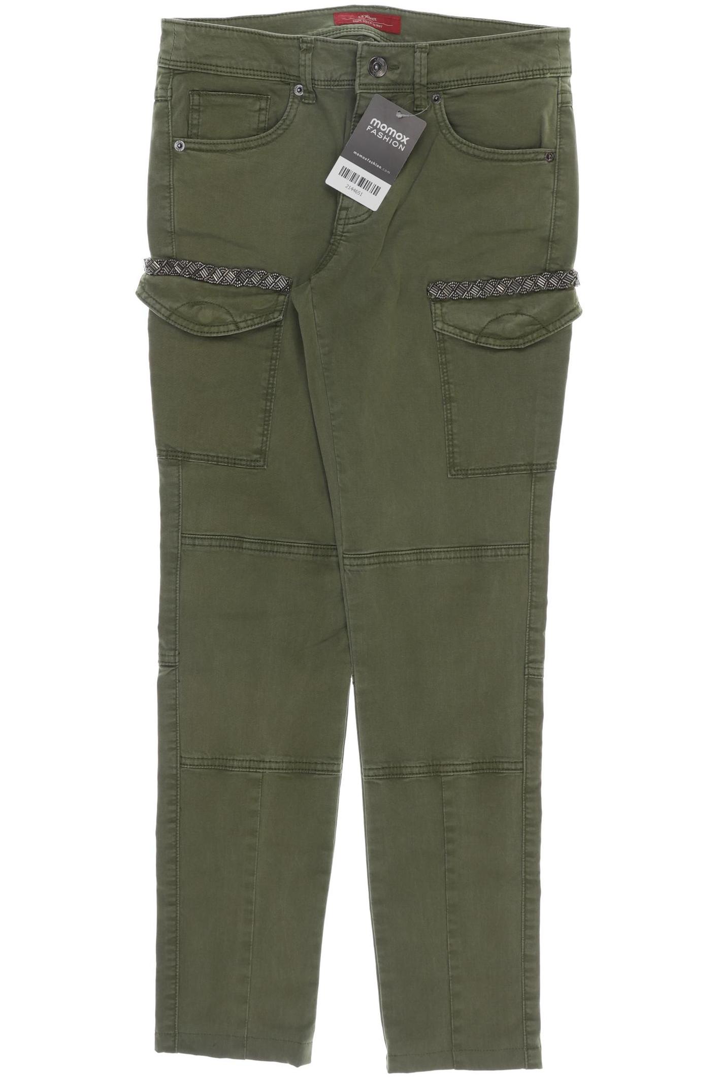 

s.Oliver Damen Stoffhose, grün, Gr. 34