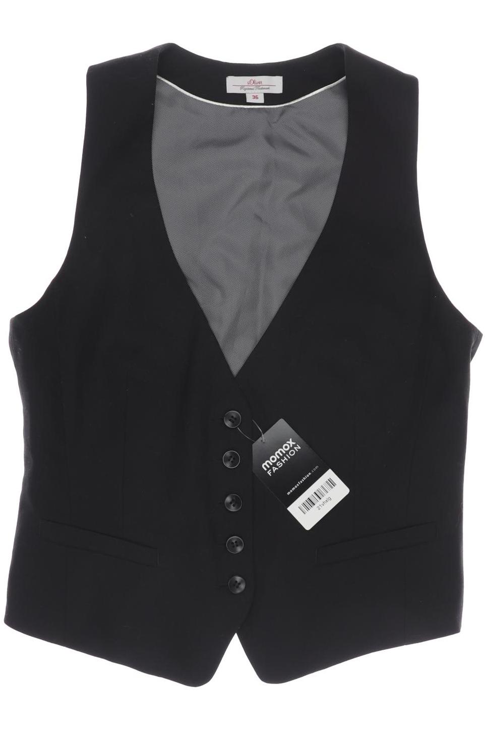 

s.Oliver Damen Weste, schwarz, Gr. 36