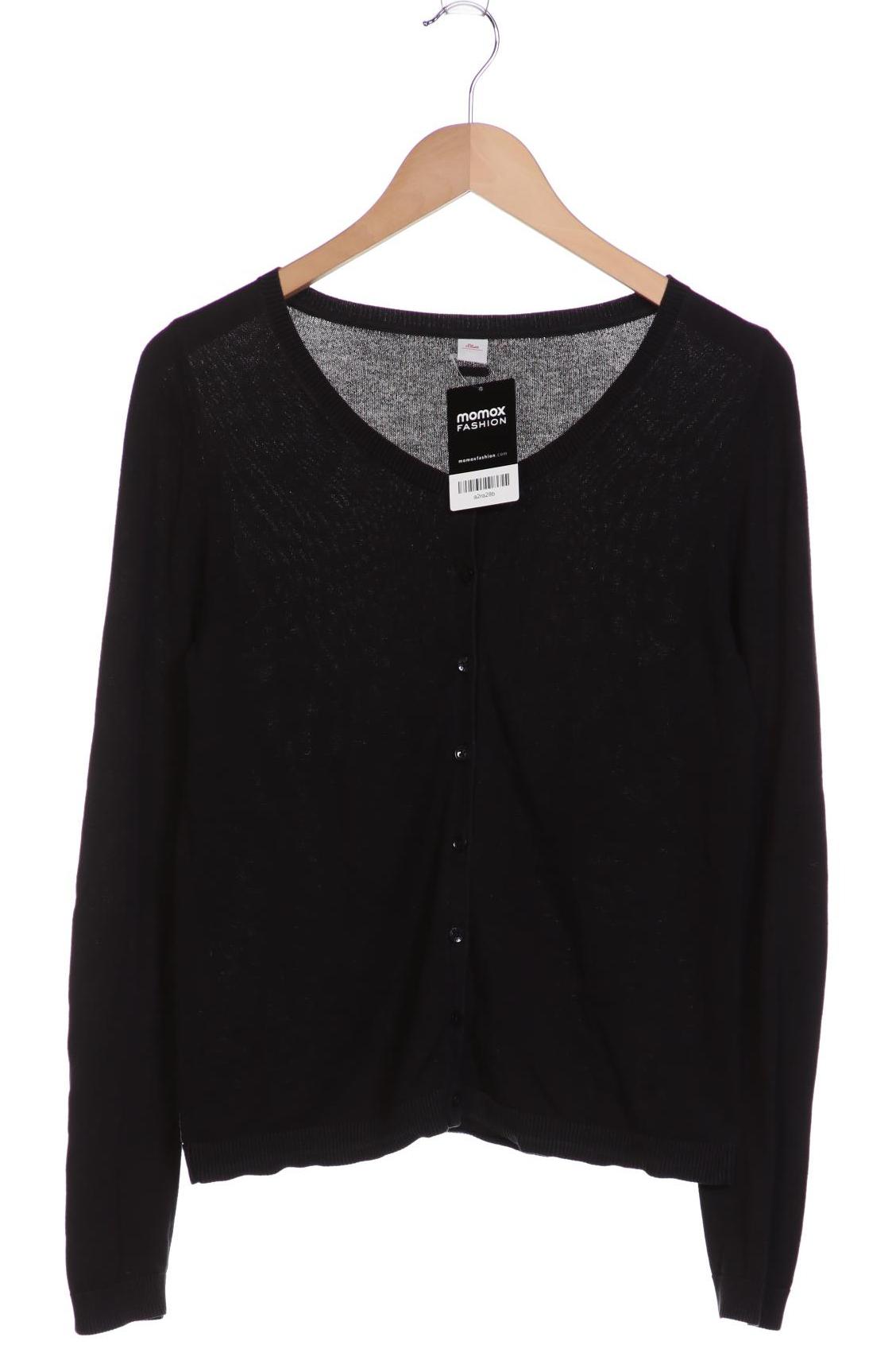 

s.Oliver Damen Strickjacke, schwarz, Gr. 36