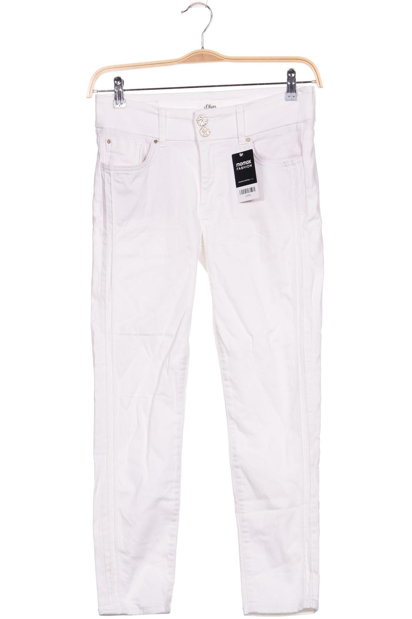 

s.Oliver Damen Jeans, weiß