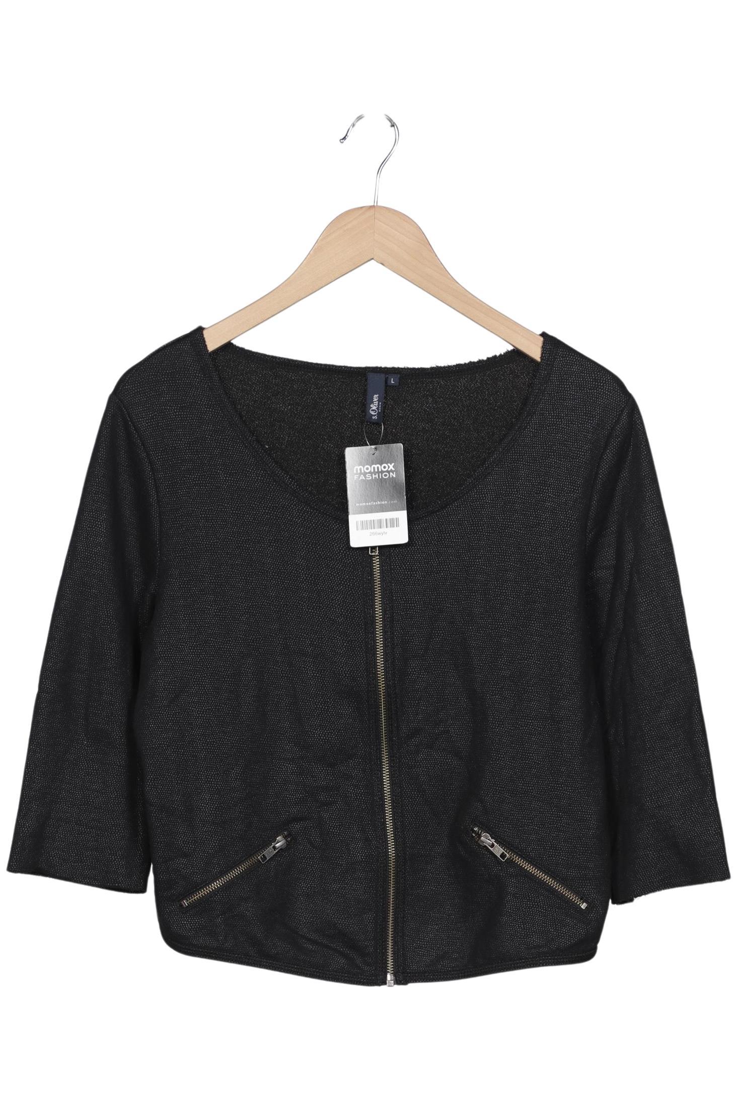 

s.Oliver Damen Strickjacke, schwarz, Gr. 42