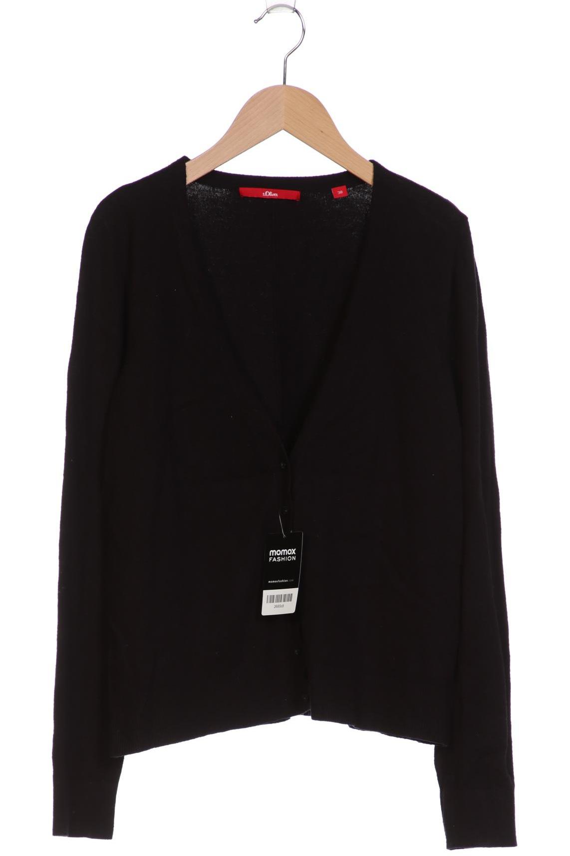 

s.Oliver Damen Strickjacke, schwarz, Gr. 38