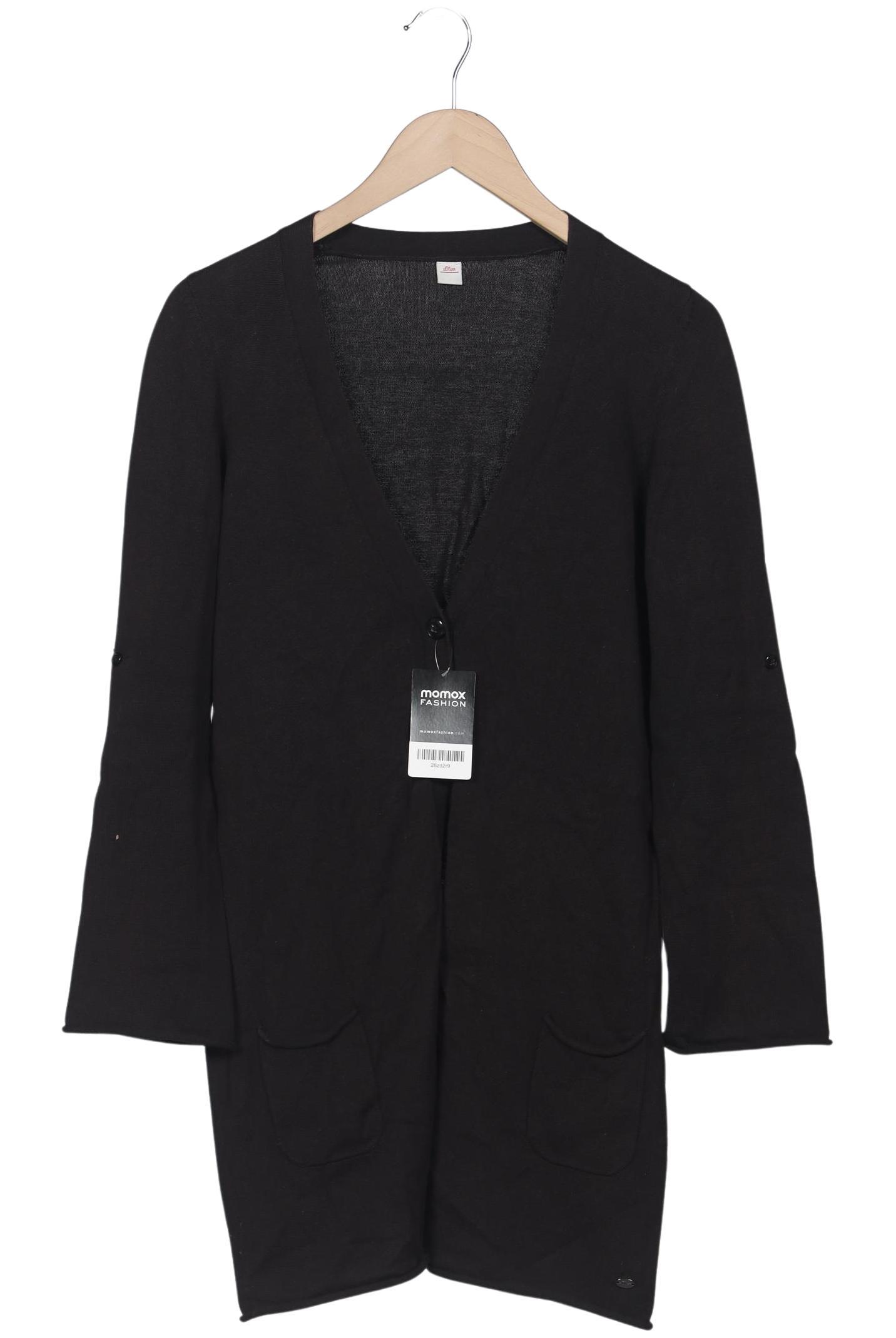 

s.Oliver Damen Strickjacke, schwarz, Gr. 40