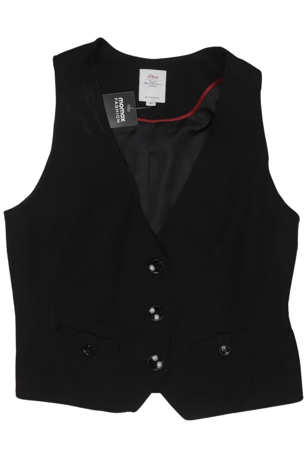 

s.Oliver Damen Weste, schwarz, Gr. 40
