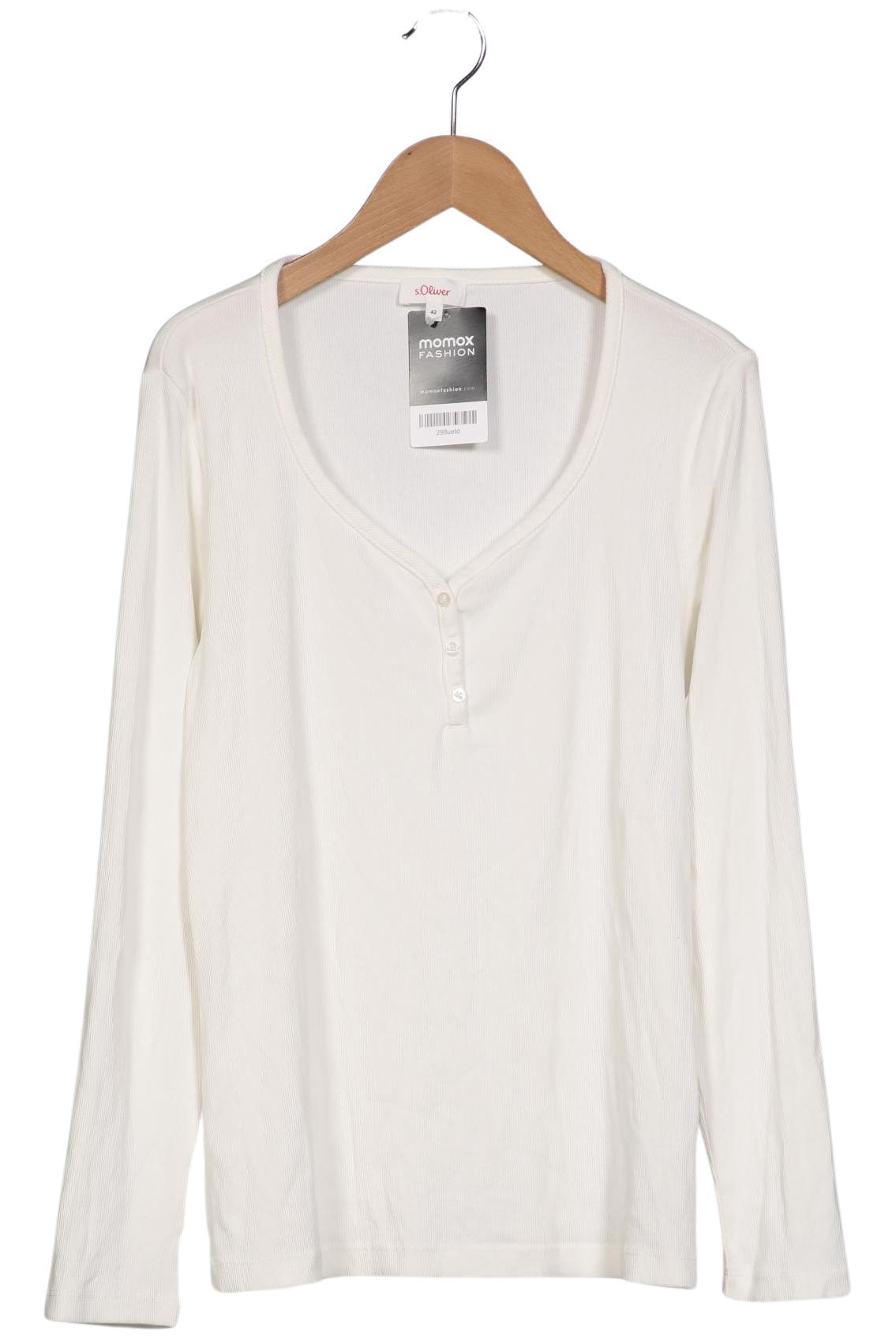 

s.Oliver Damen Langarmshirt, cremeweiß, Gr. 42