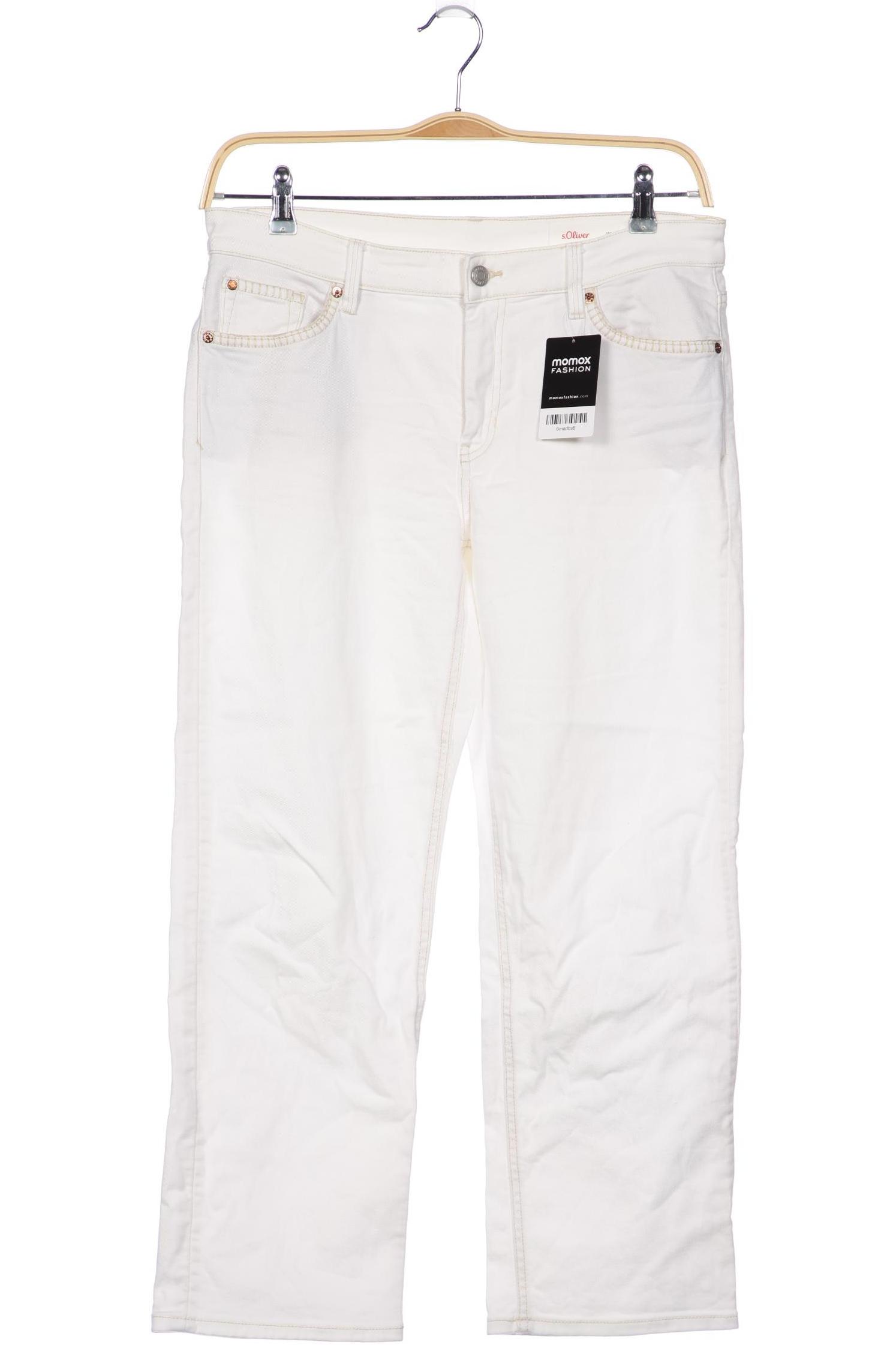 

s.Oliver Damen Jeans, cremeweiß