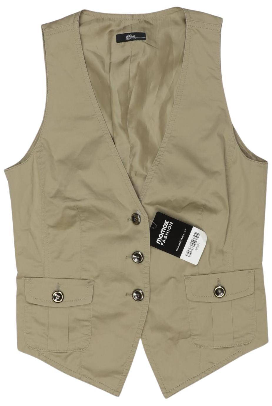 

s.Oliver Damen Weste, beige, Gr. 34