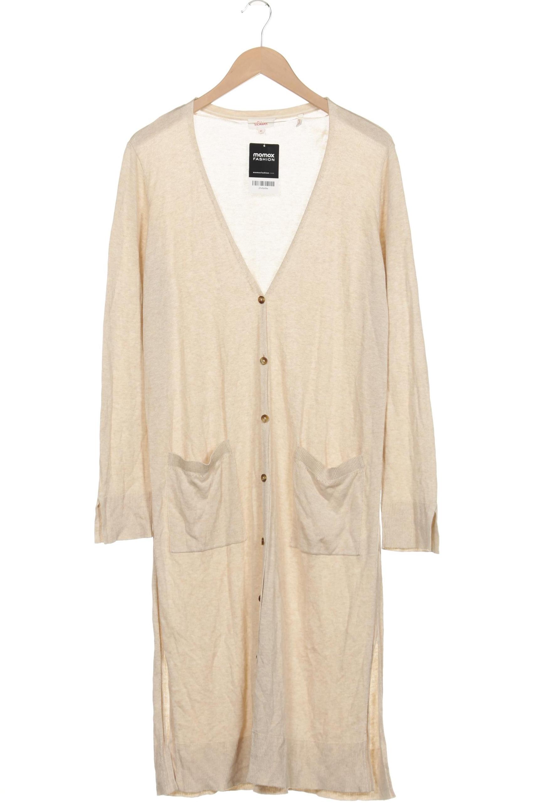 

s.Oliver Damen Strickjacke, beige, Gr. 42