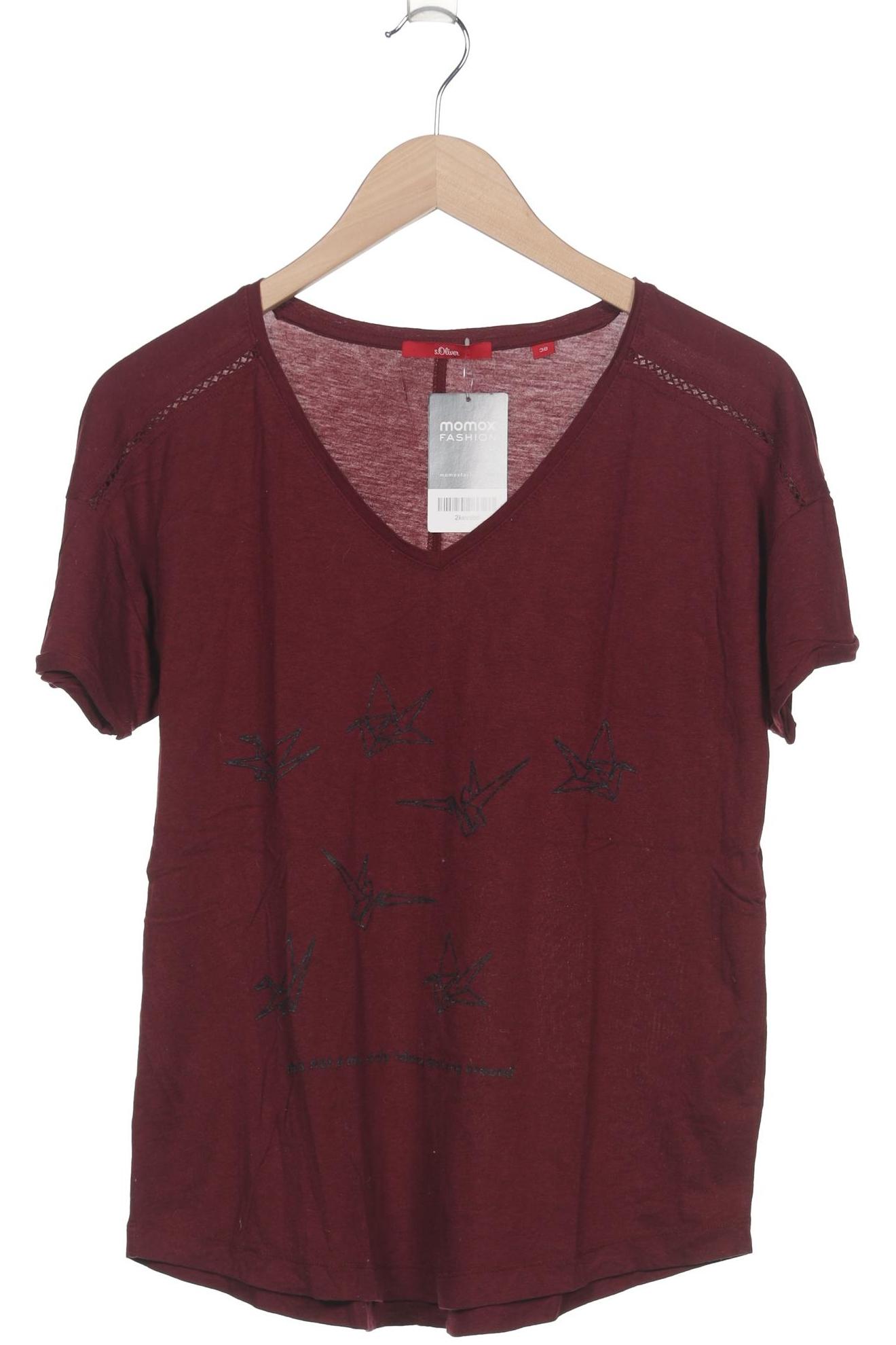 

s.Oliver Damen T-Shirt, bordeaux, Gr. 38