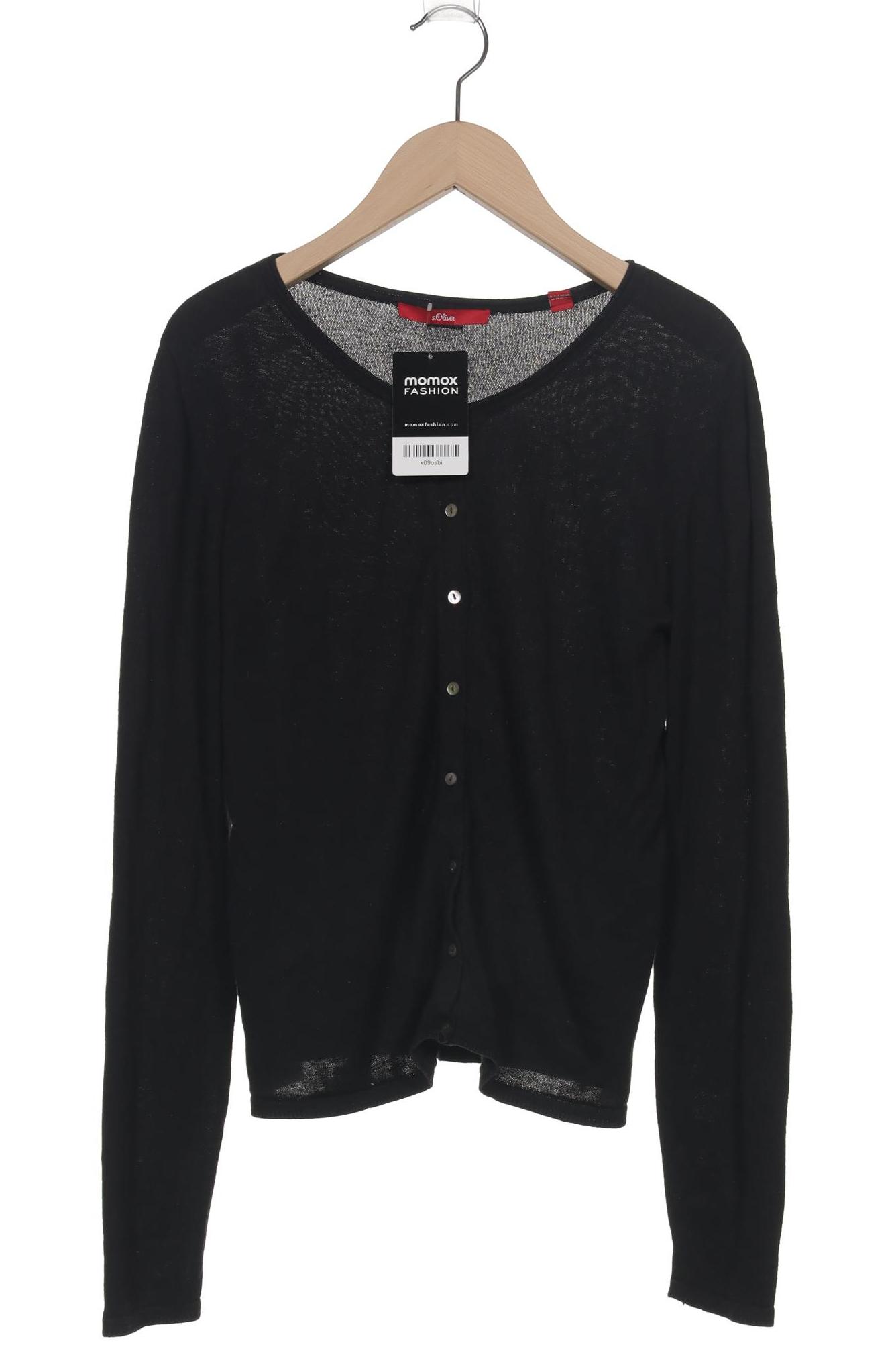 

s.Oliver Damen Strickjacke, schwarz, Gr. 36