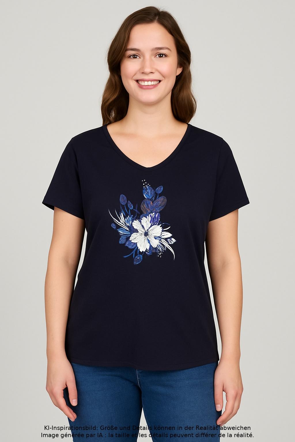 

s.Oliver Damen T-Shirt, marineblau, Gr. 40