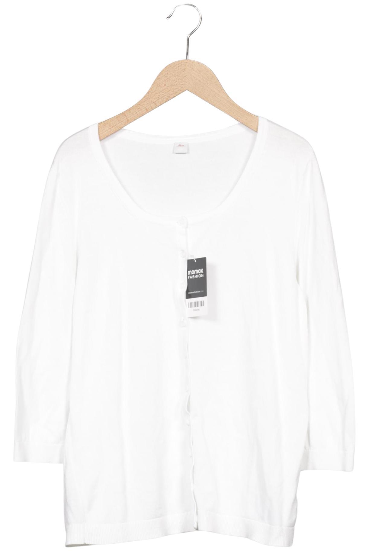 

s.Oliver Damen Strickjacke, weiß, Gr. 40
