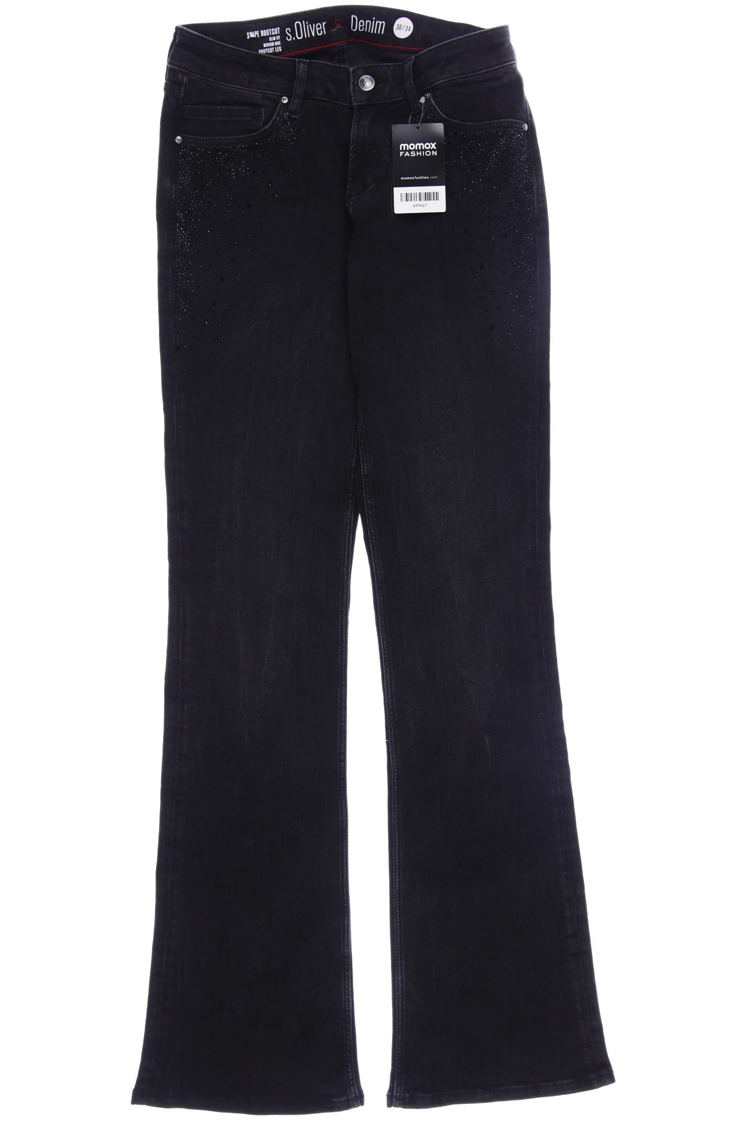 

s.Oliver Damen Jeans, schwarz
