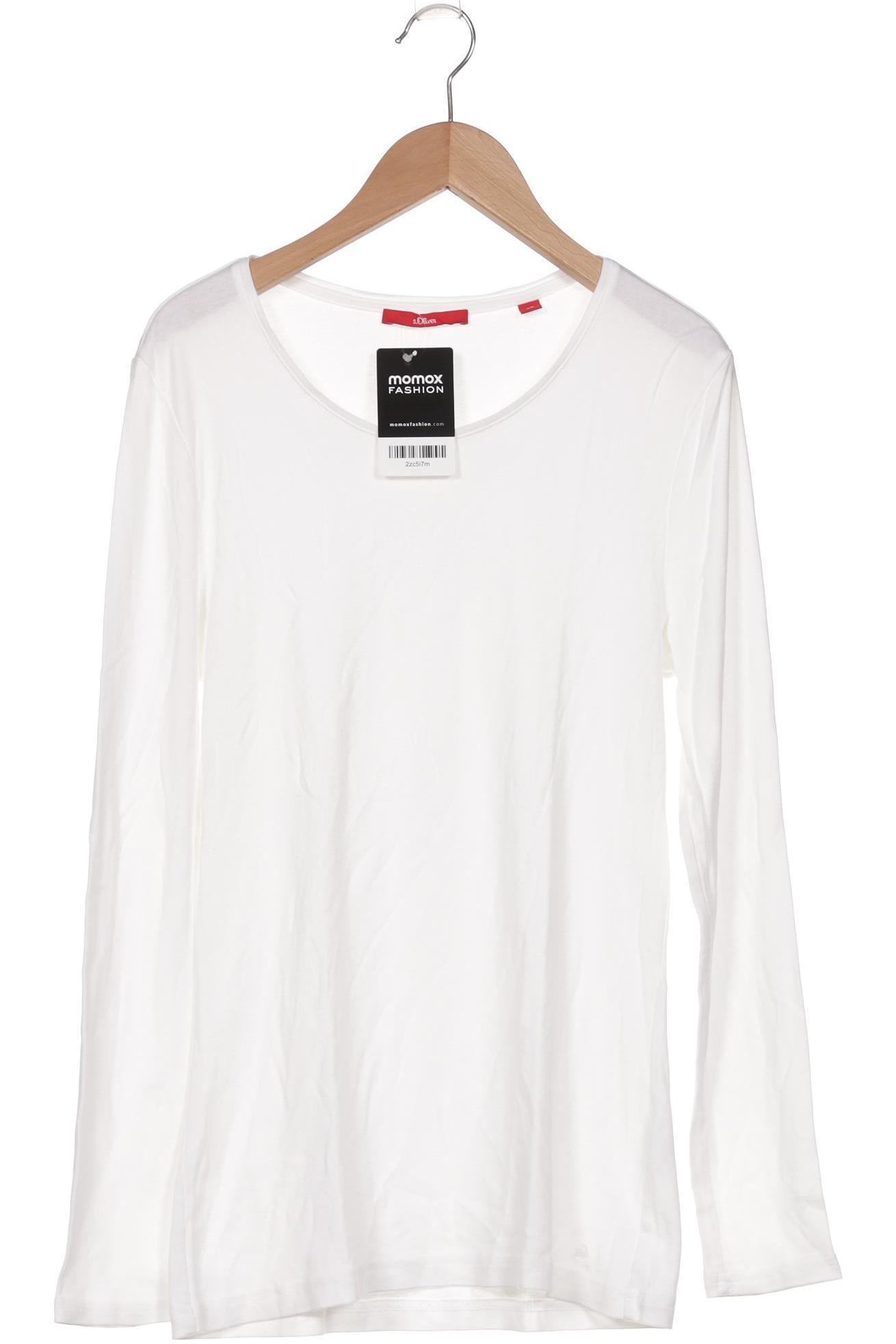 

s.Oliver Damen Langarmshirt, weiß, Gr. 42