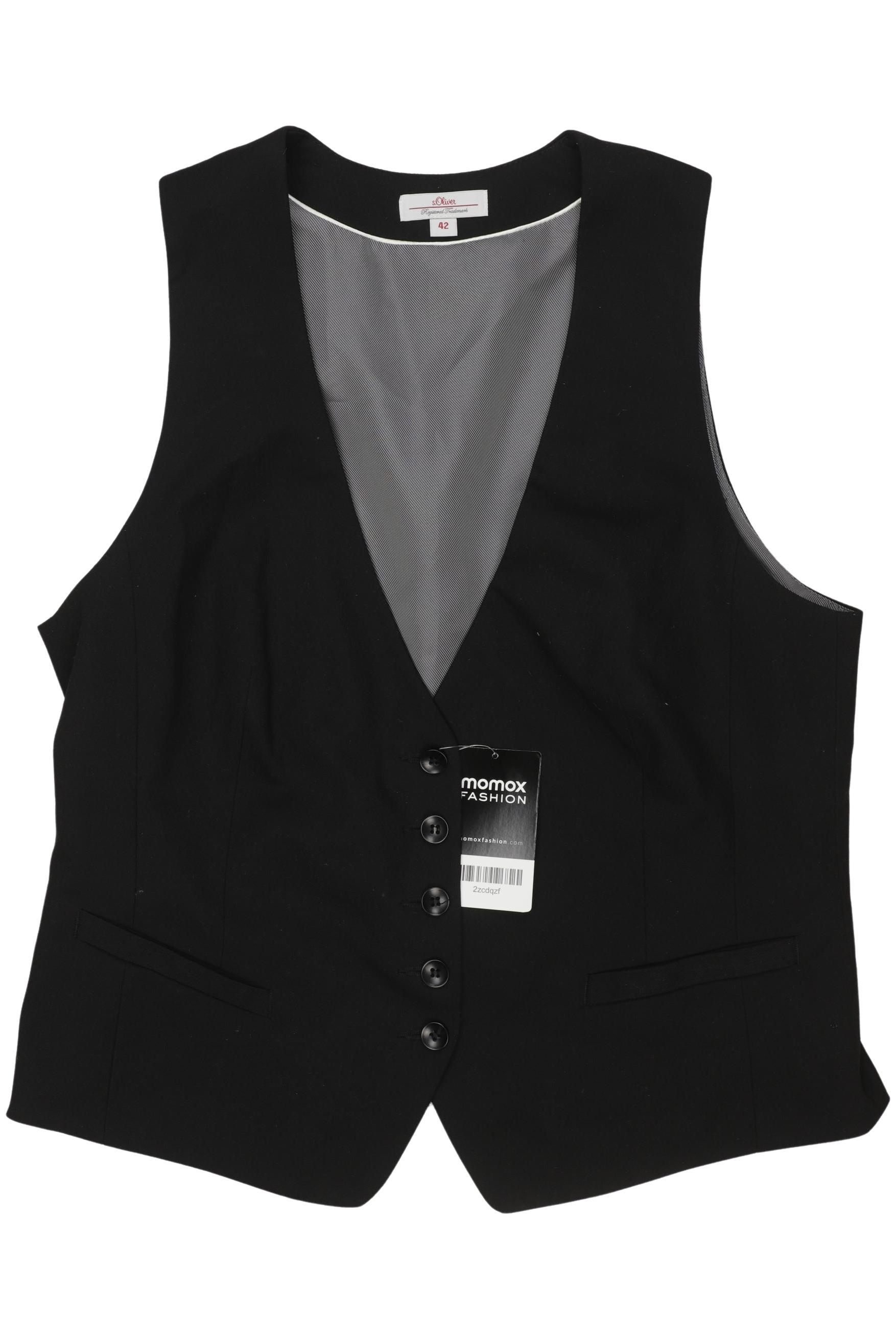 

s.Oliver Damen Weste, schwarz, Gr. 42