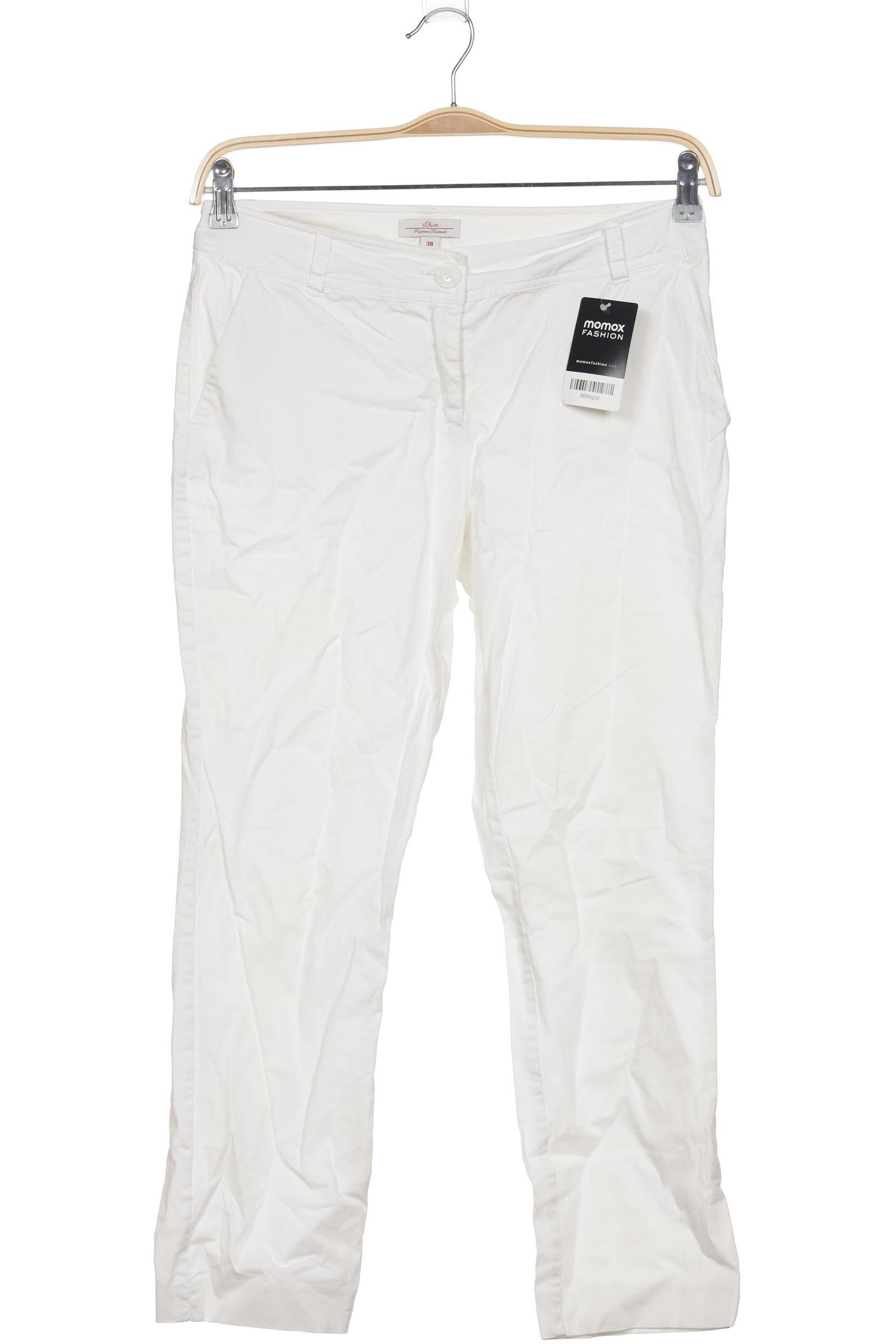 

s.Oliver Damen Stoffhose, weiß, Gr. 38