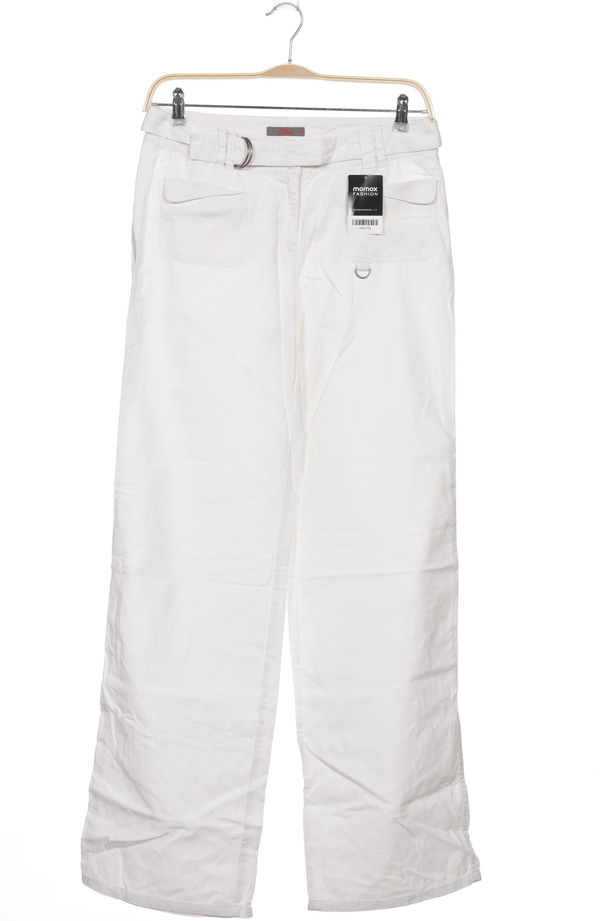 

s.Oliver Damen Stoffhose, weiß, Gr. 38