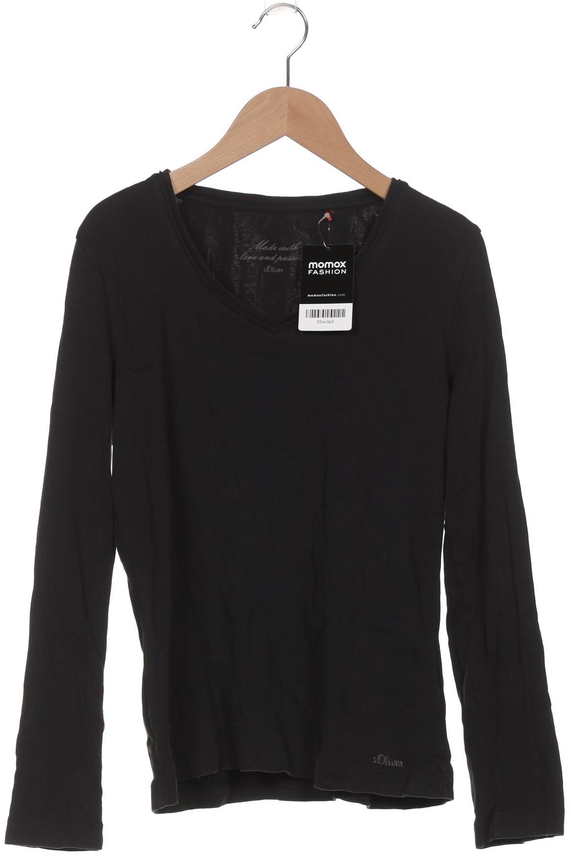 

s.Oliver Damen Langarmshirt, schwarz, Gr. 42