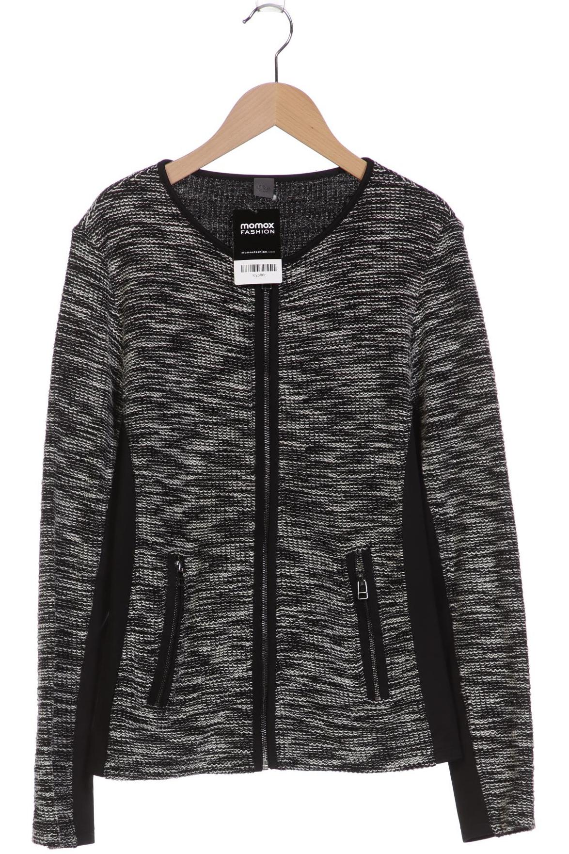 

s.Oliver Damen Strickjacke, schwarz, Gr. 44