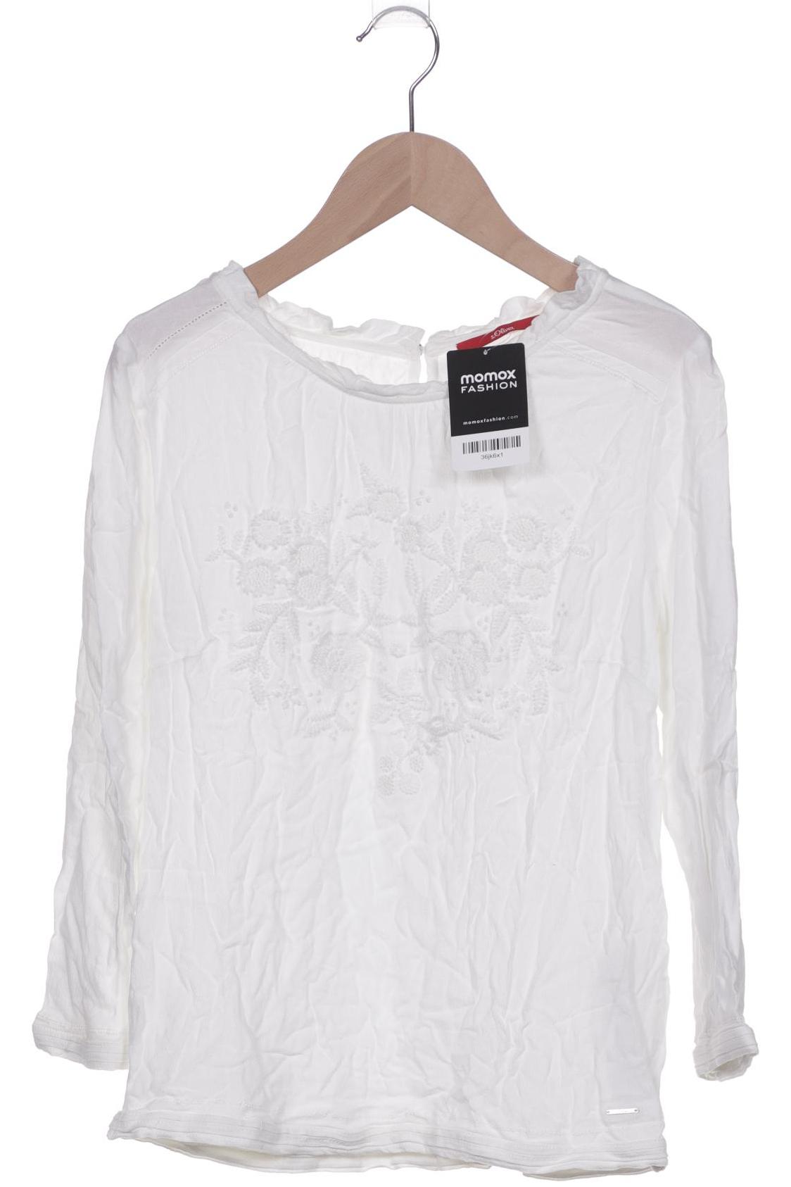 

s.Oliver Damen Langarmshirt, cremeweiß, Gr. 34