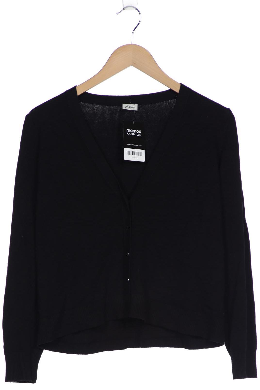 

s.Oliver Damen Strickjacke, schwarz, Gr. 34