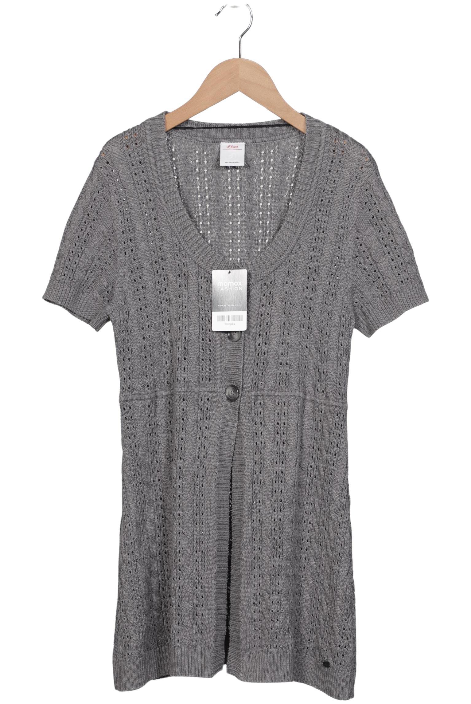 

s.Oliver Damen Strickjacke, grau, Gr. 42