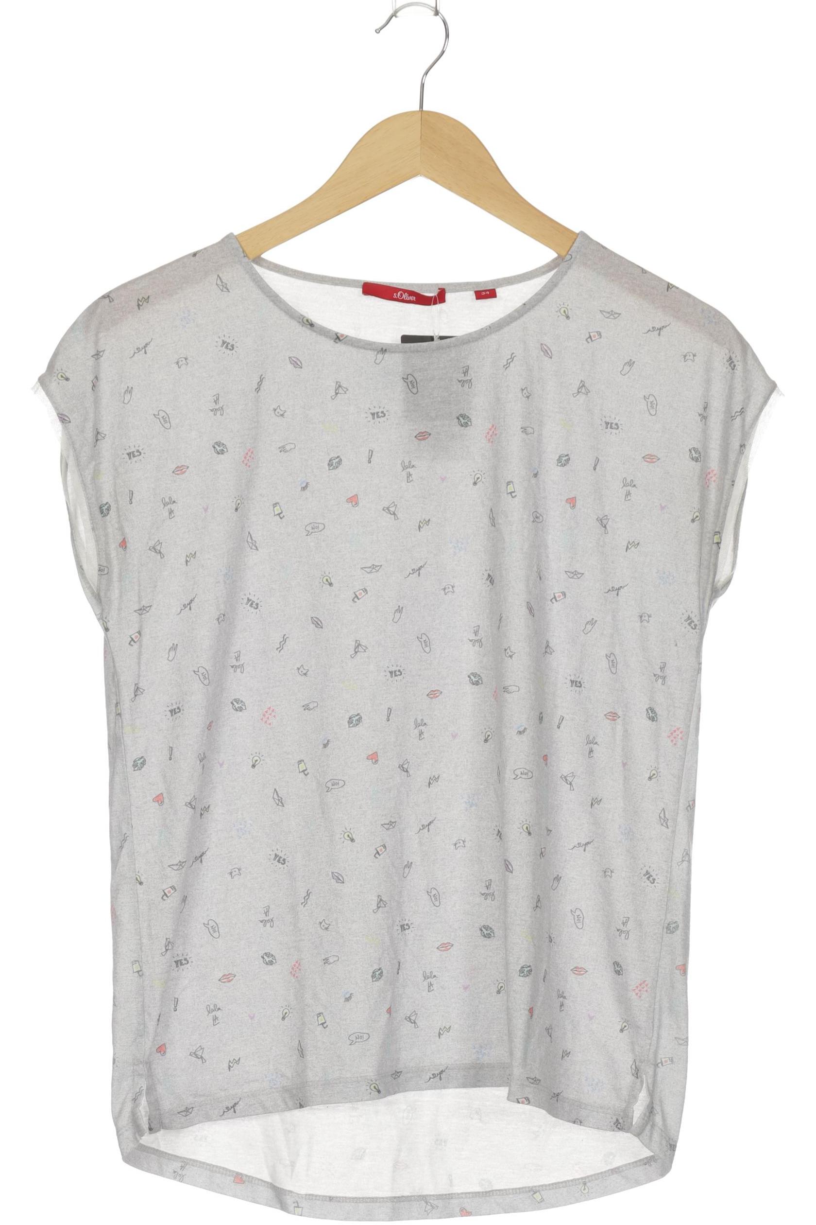 

s.Oliver Damen T-Shirt, grau, Gr. 34